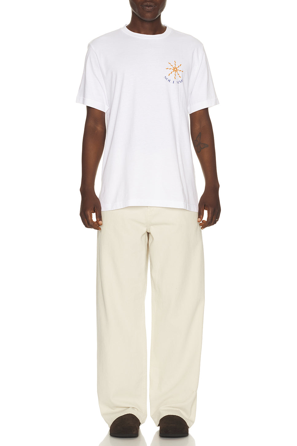 Dinis Cotton Sol E Mar Print T-Shirt