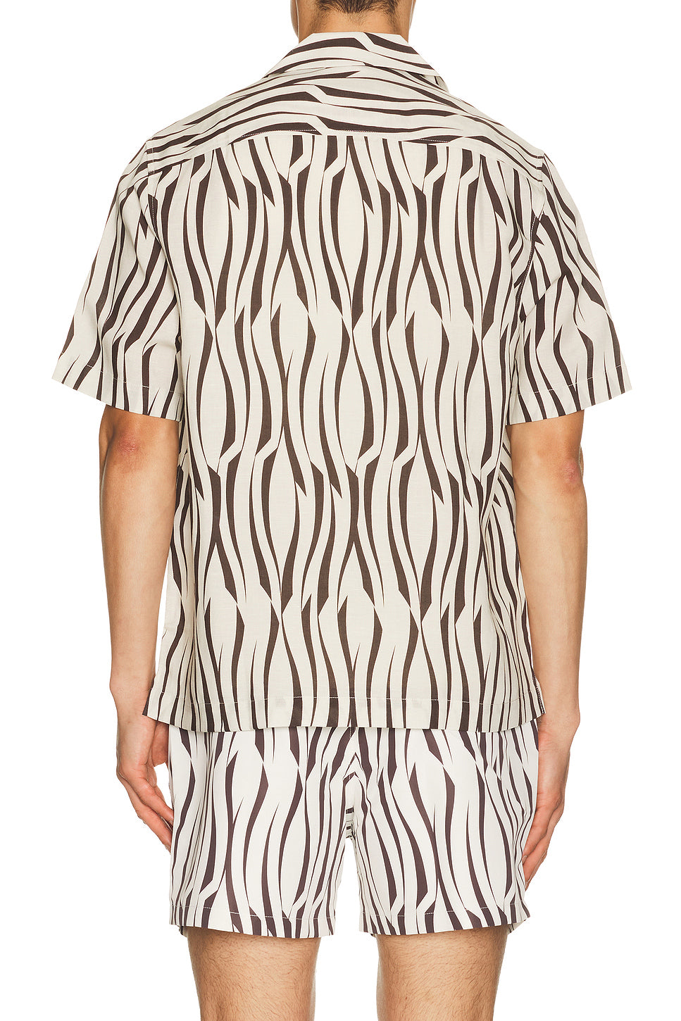 Roberto Lyocell Blend Vento Print Short Sleeve Shirt