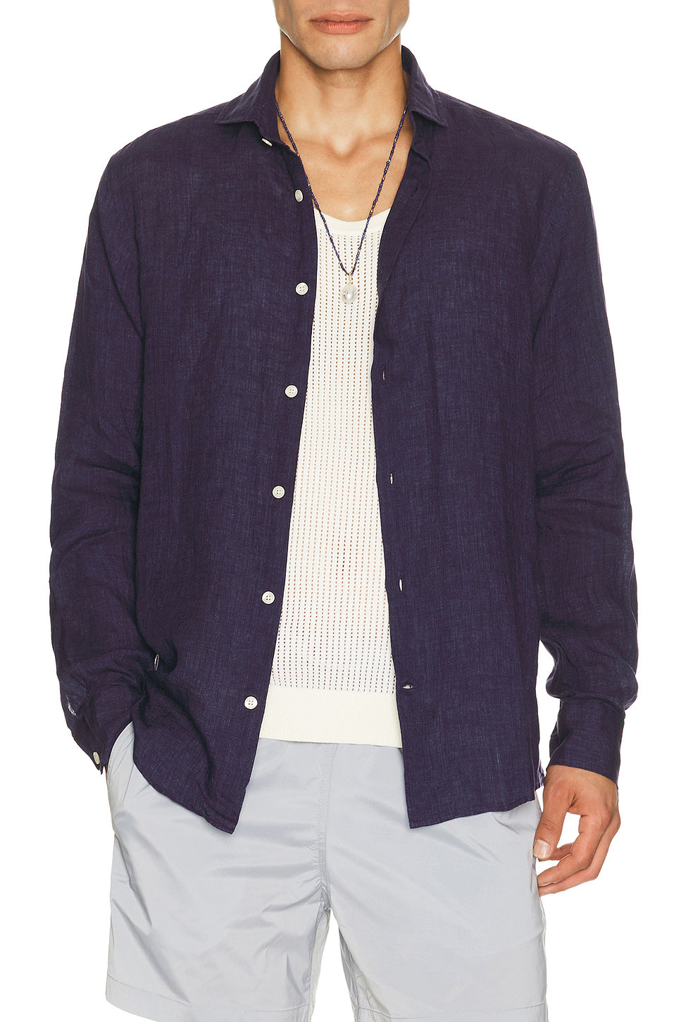 Antonio Linen Long Sleeve Shirt