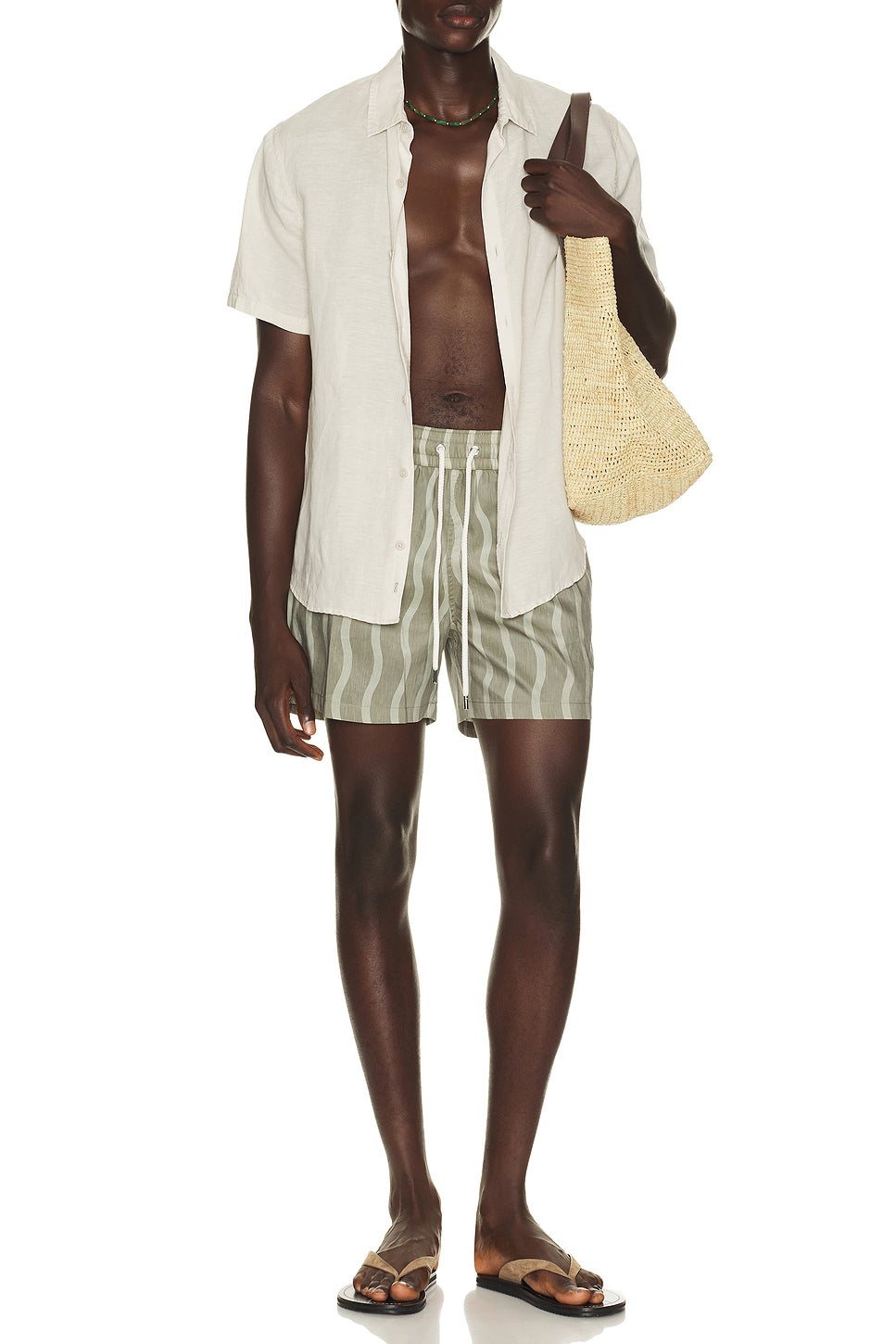 Rio Linen Blend Cabana Wave Swim Short
