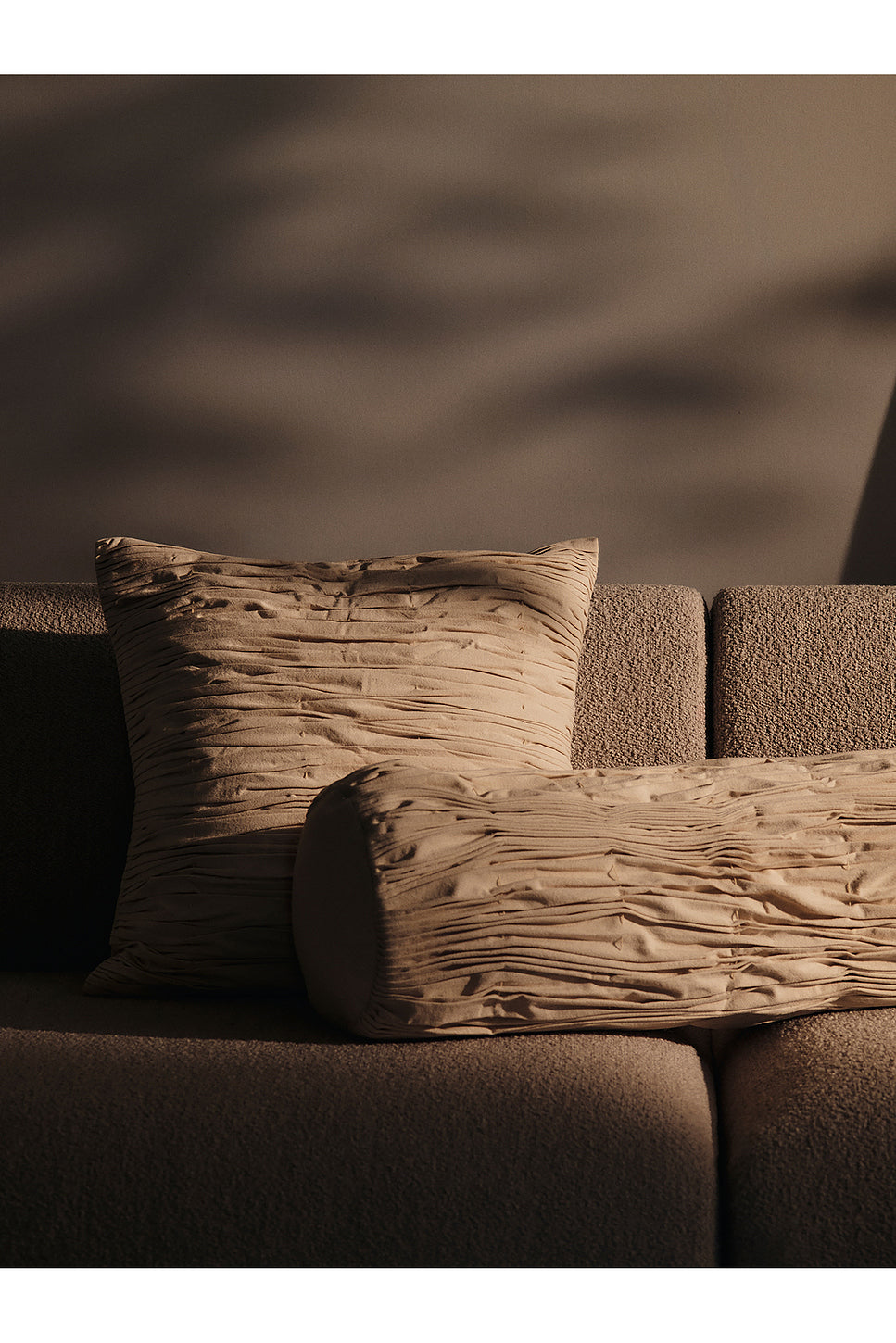 Falda Smocked Bolster Cushion