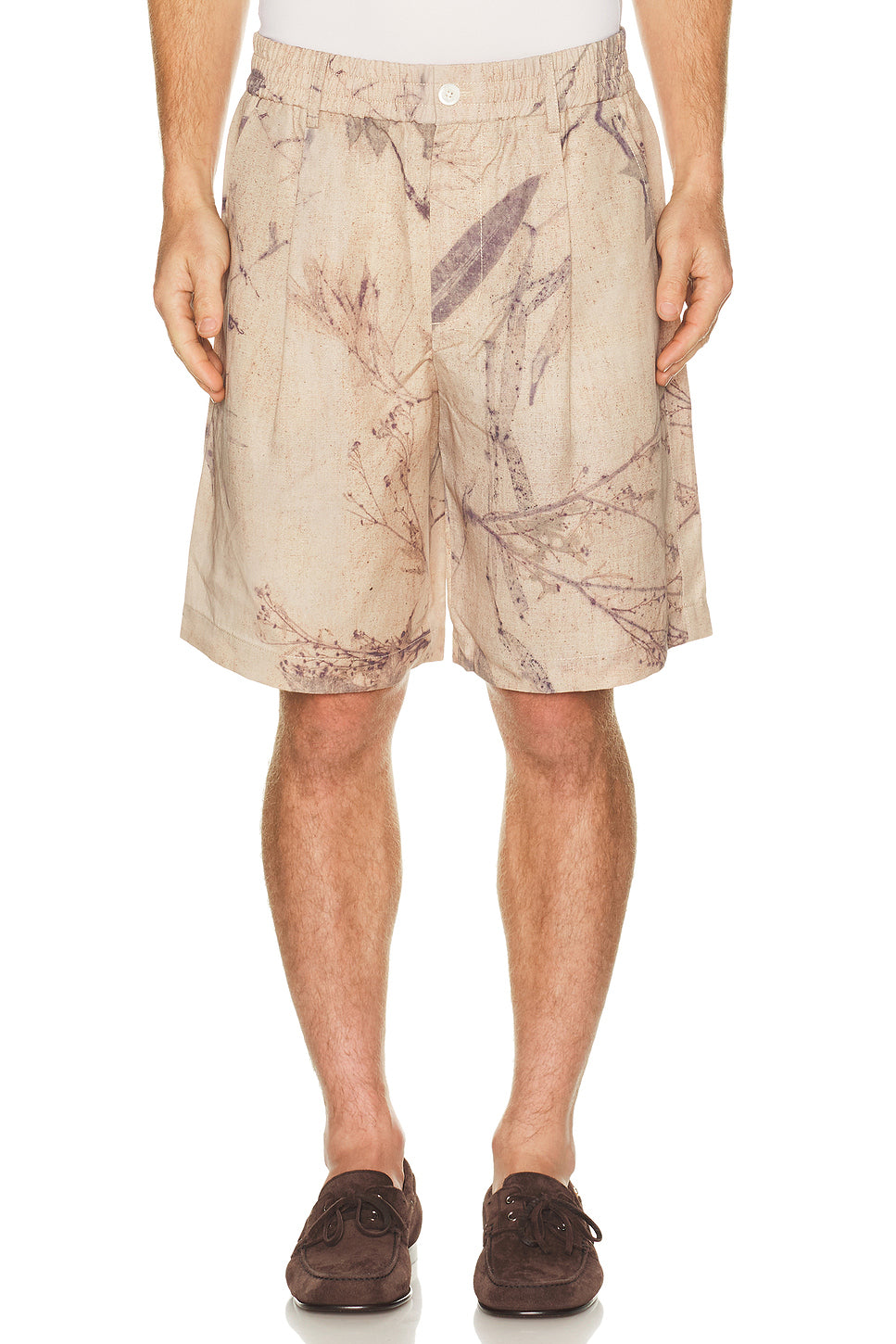 Printed Plant Dye Shorts