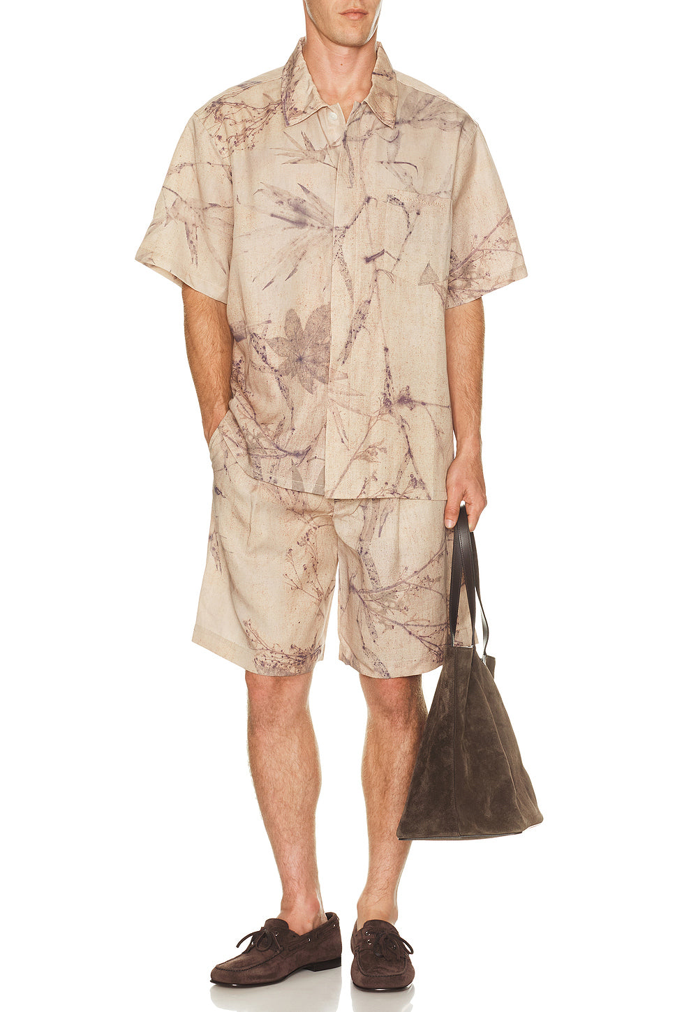 Printed Plant Dye Shorts