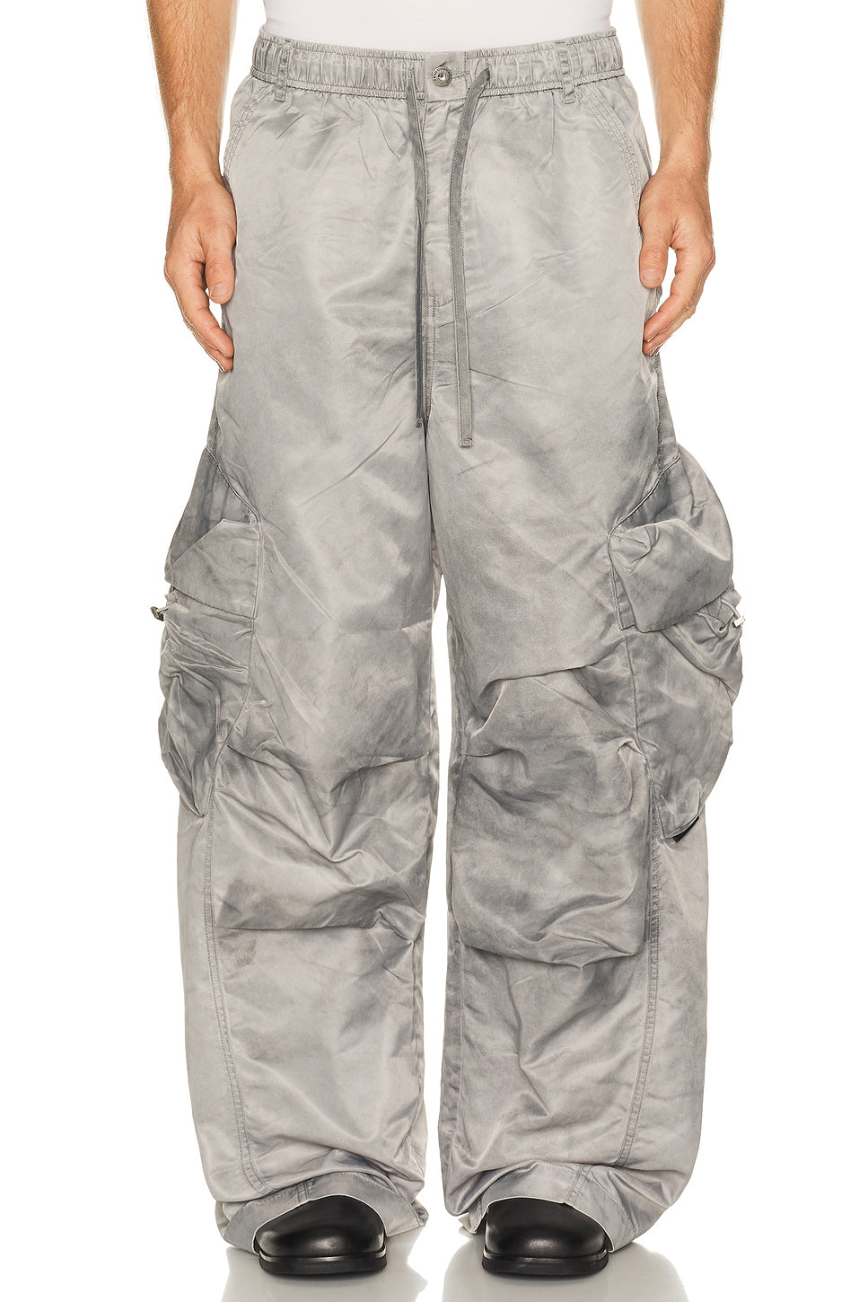Sand Washed Nylon Cargo Pants