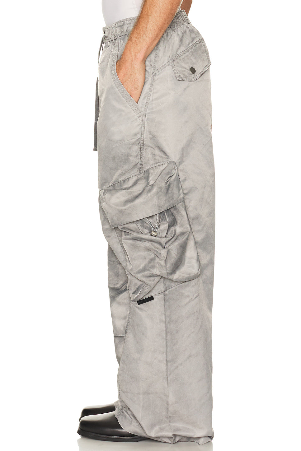 Sand Washed Nylon Cargo Pants