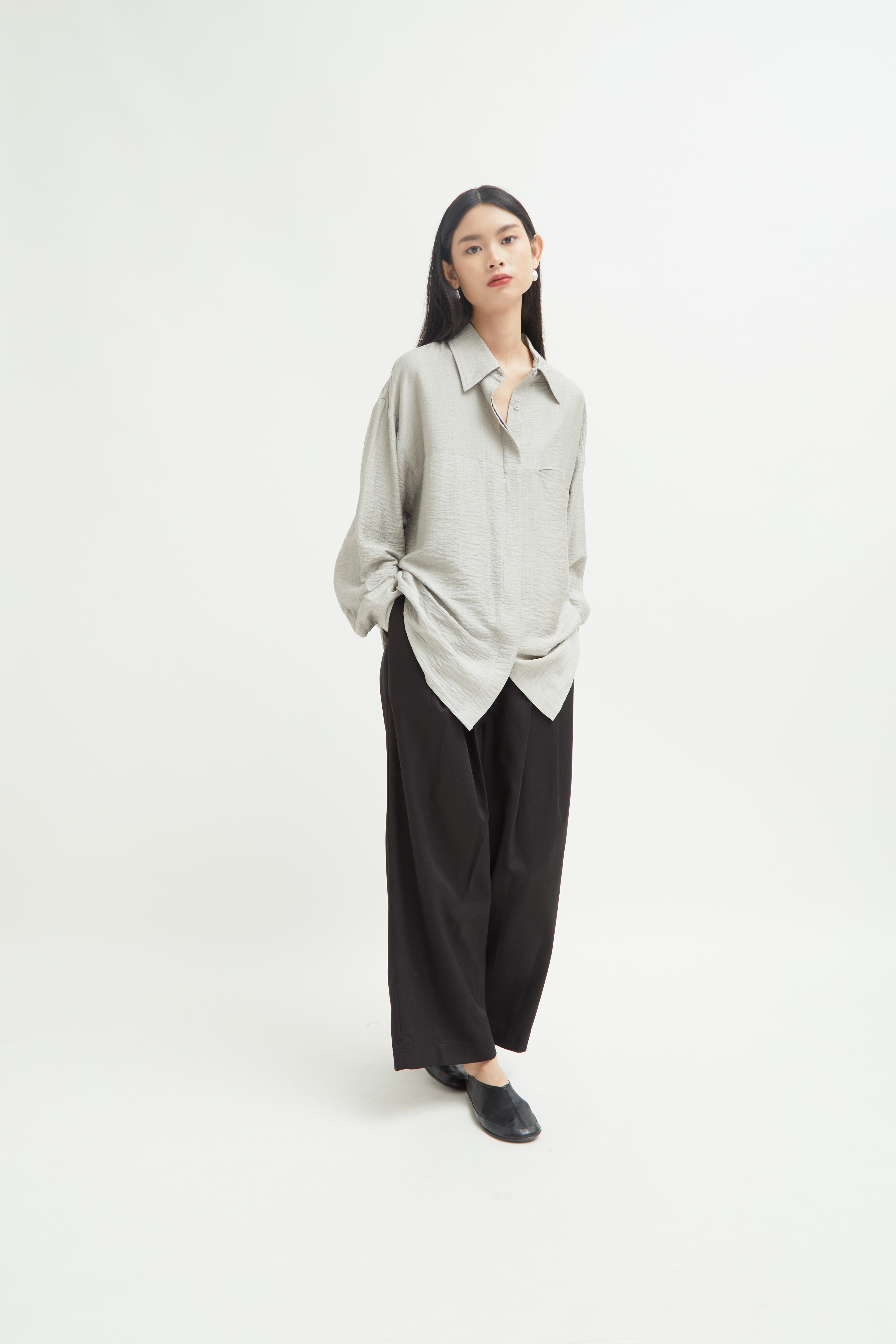 Farida Basic Shirt with Big Pocket