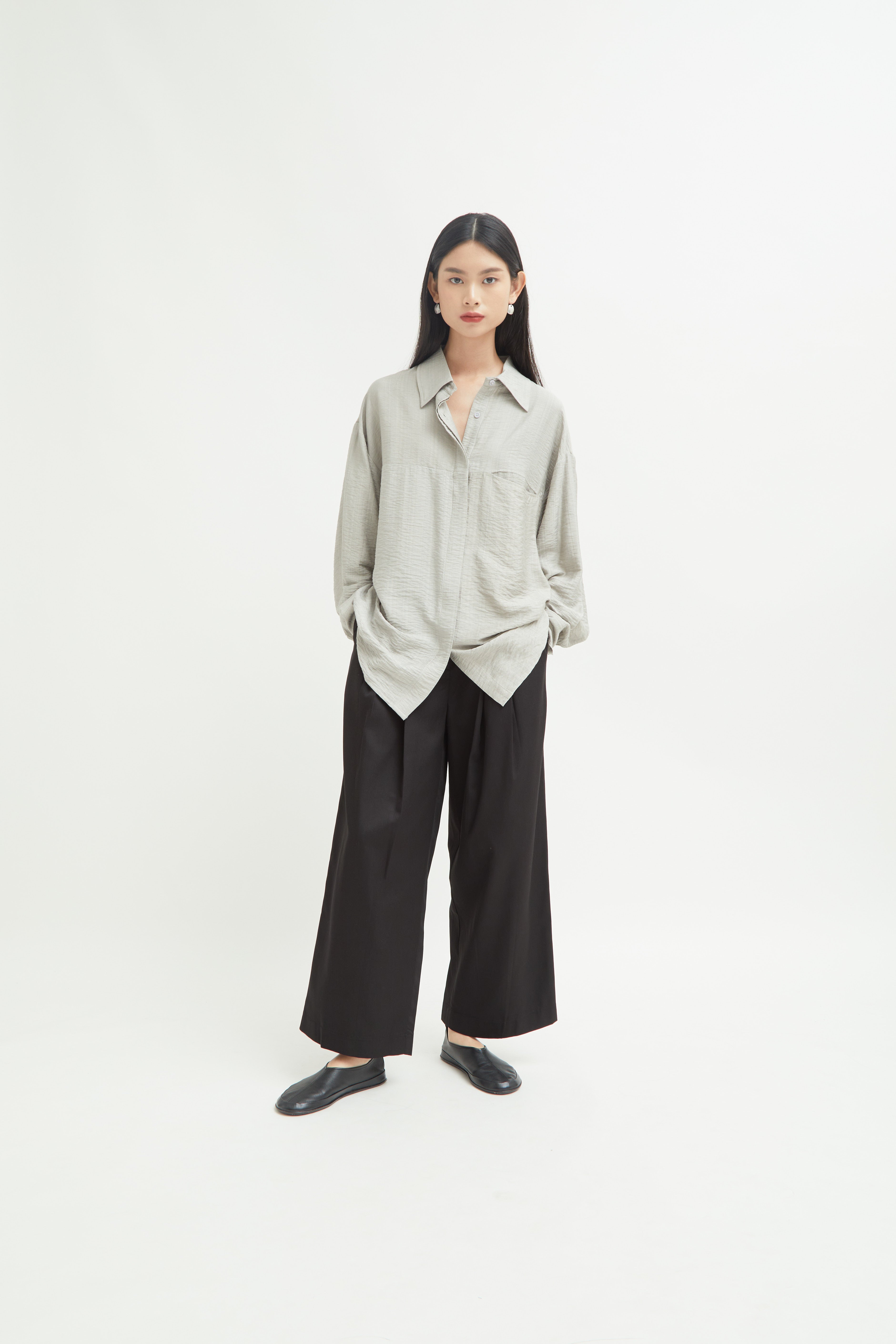 Farida Basic Shirt with Big Pocket