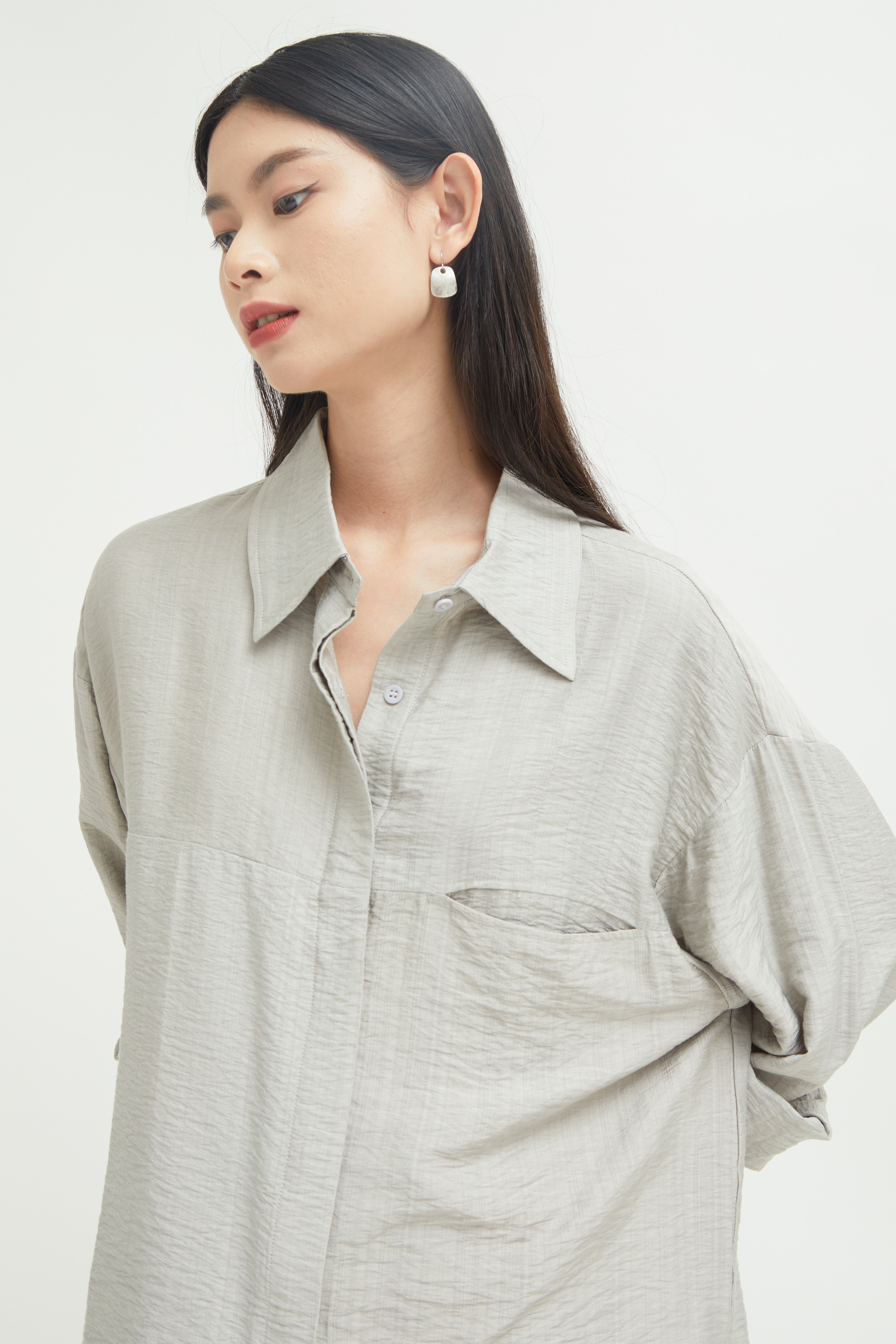 Farida Basic Shirt with Big Pocket