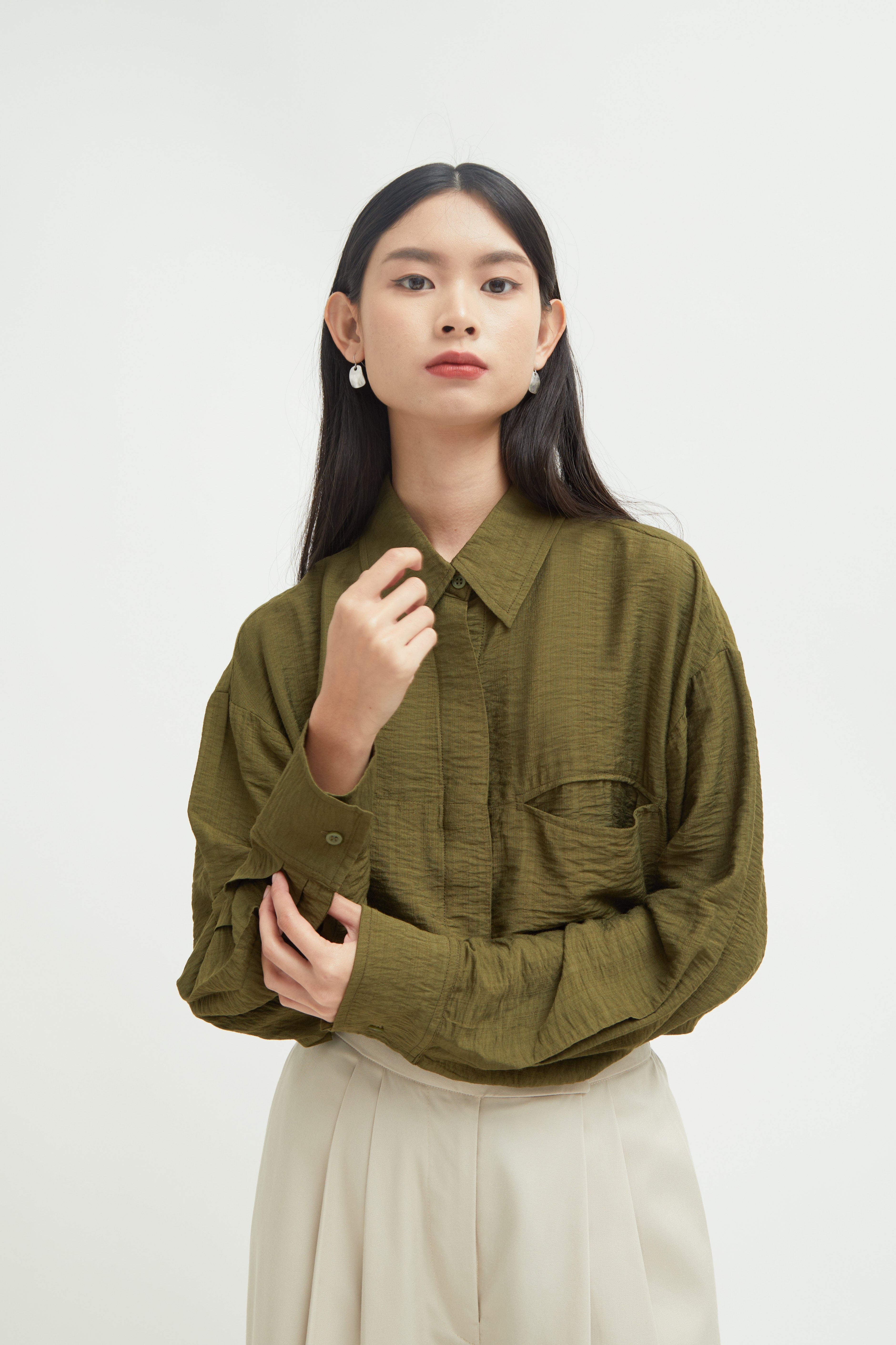 Farida Basic Shirt with Big Pocket