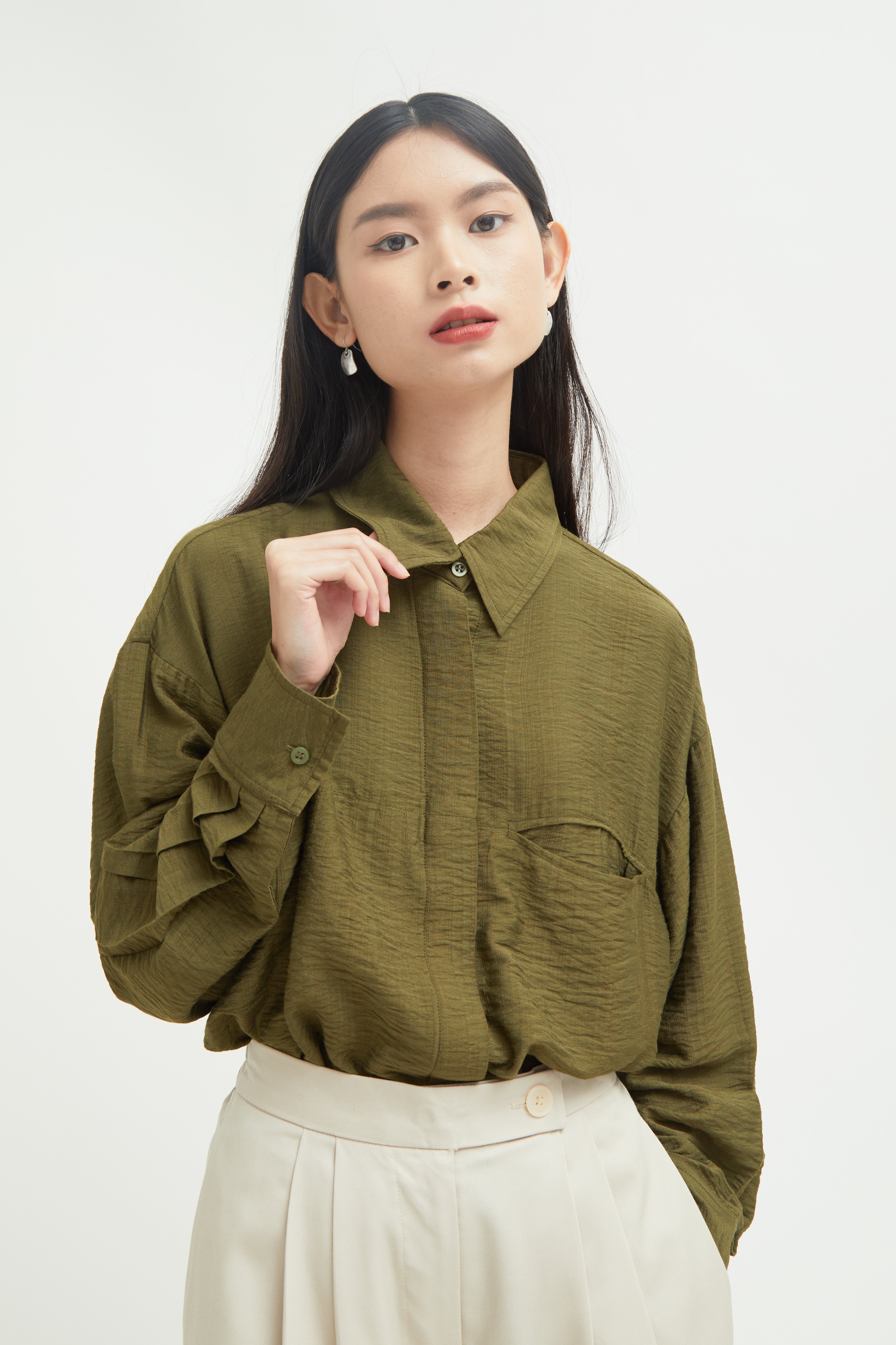 Farida Basic Shirt with Big Pocket