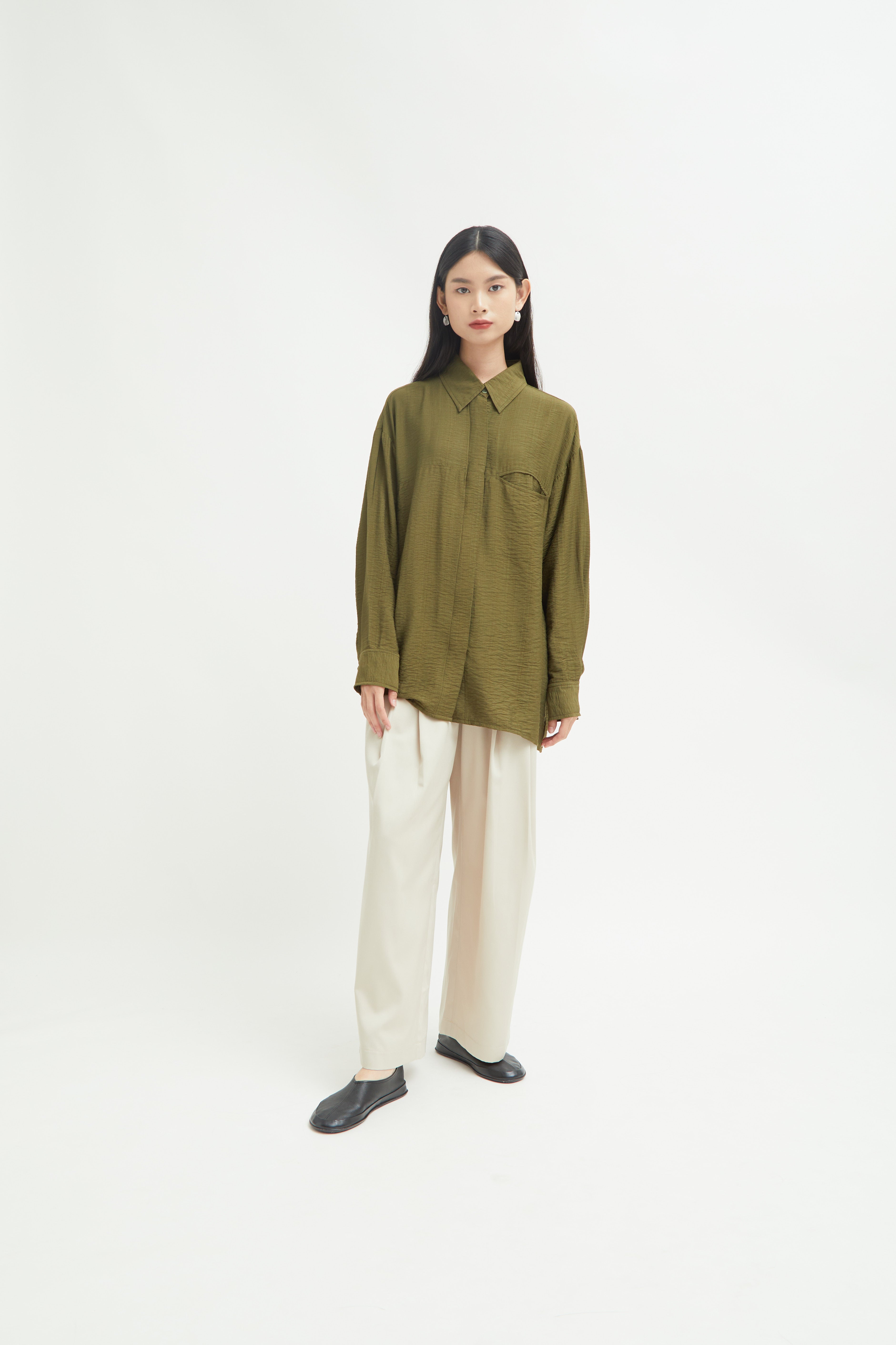 Farida Basic Shirt with Big Pocket