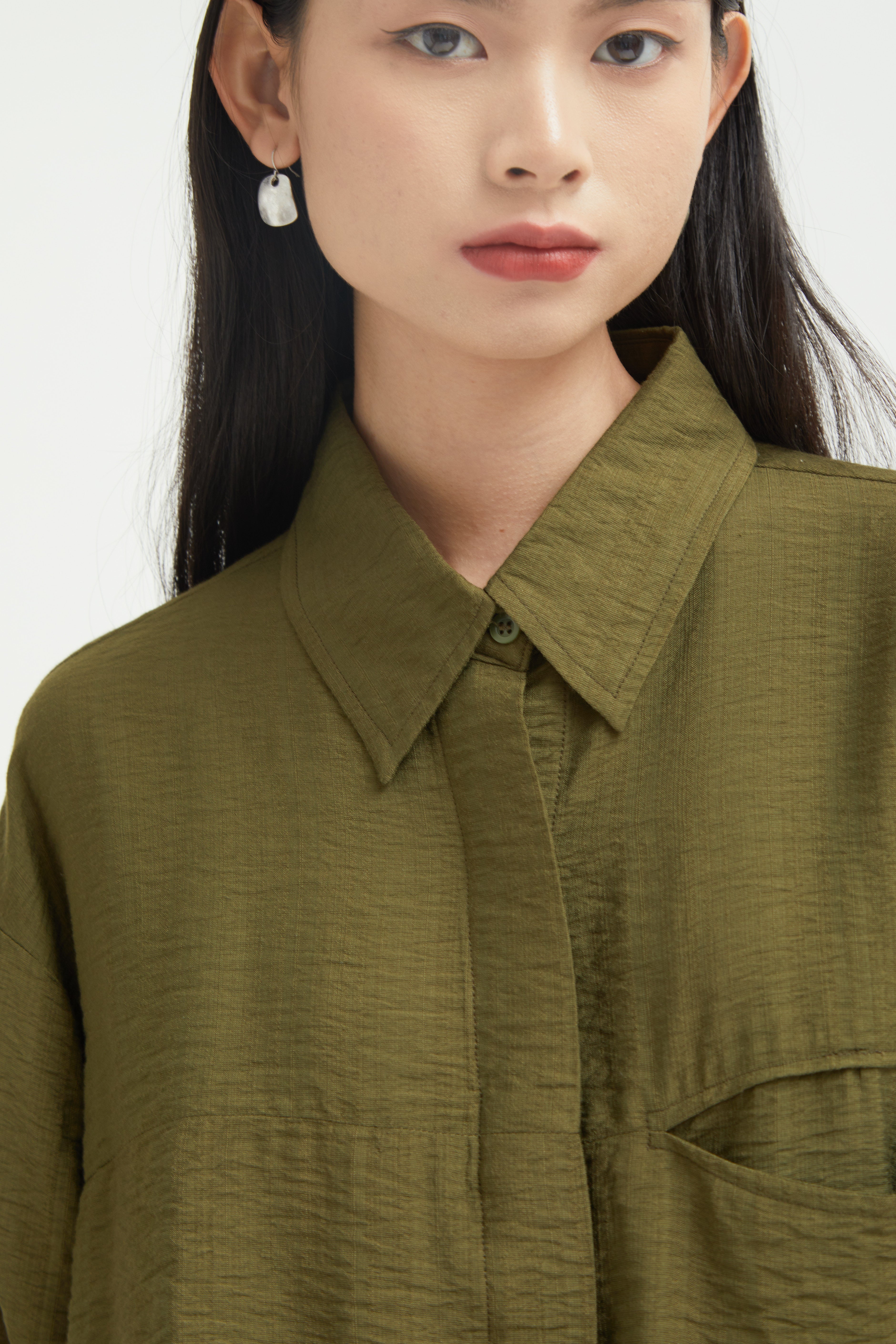 Farida Basic Shirt with Big Pocket