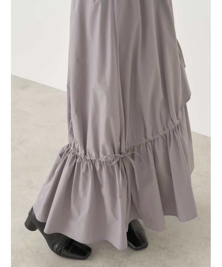 Fusae Asymmetric Gathered Skirt