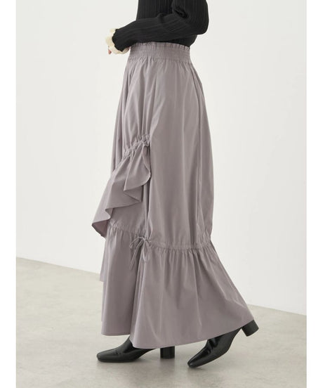 Fusae Asymmetric Gathered Skirt