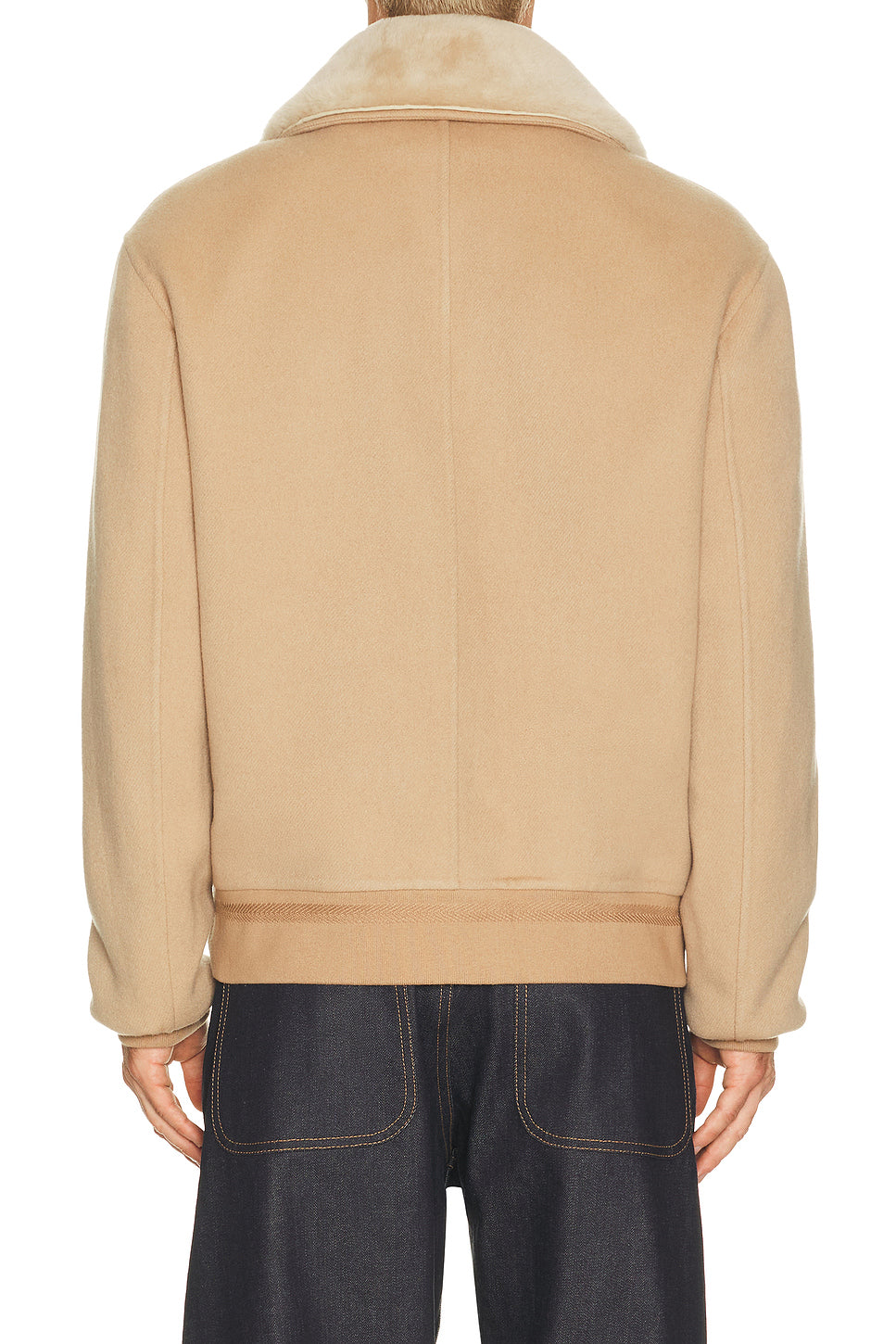 James Bomber Jacket With Shearling Collar