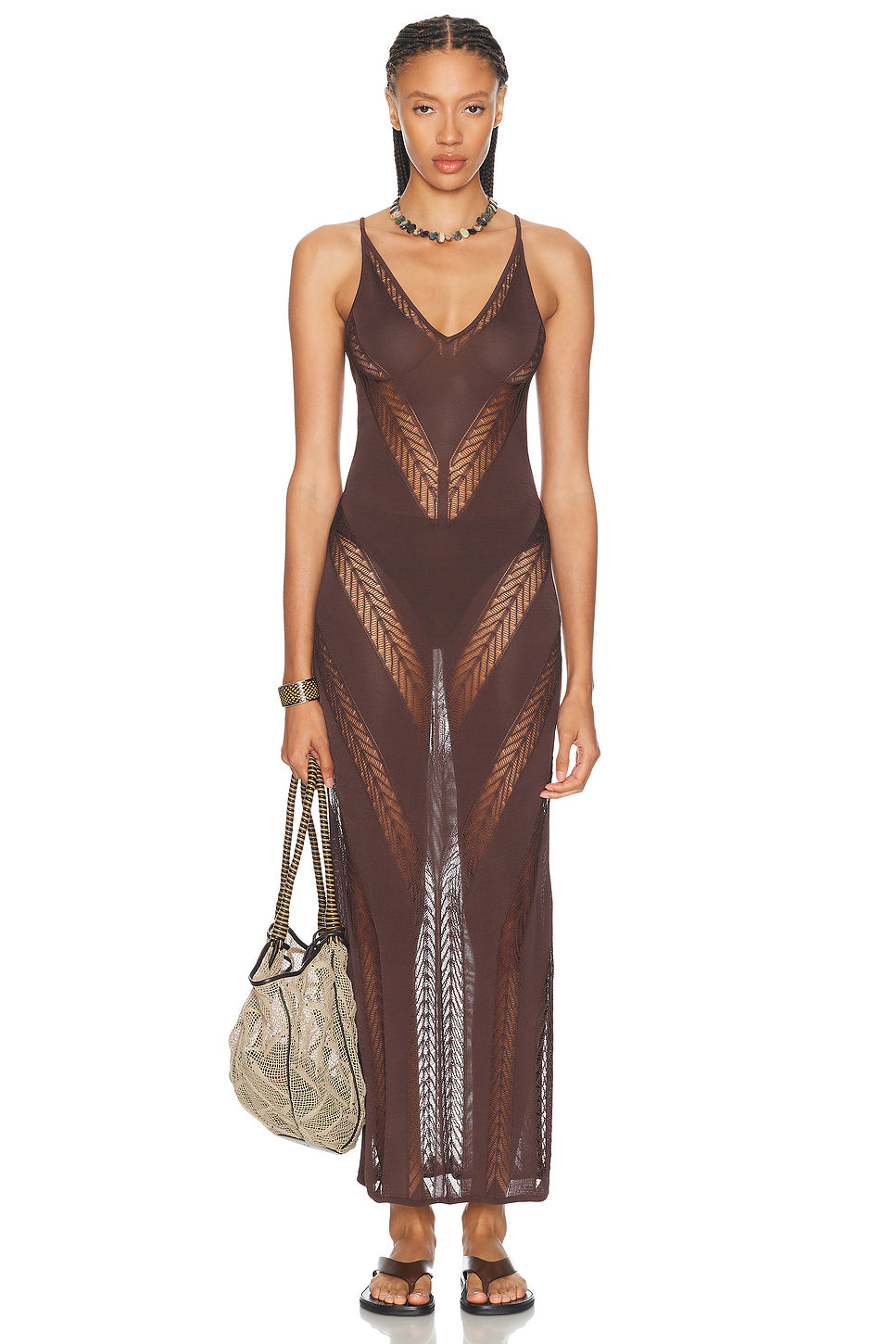 Elza Knit Dress in Chocolate