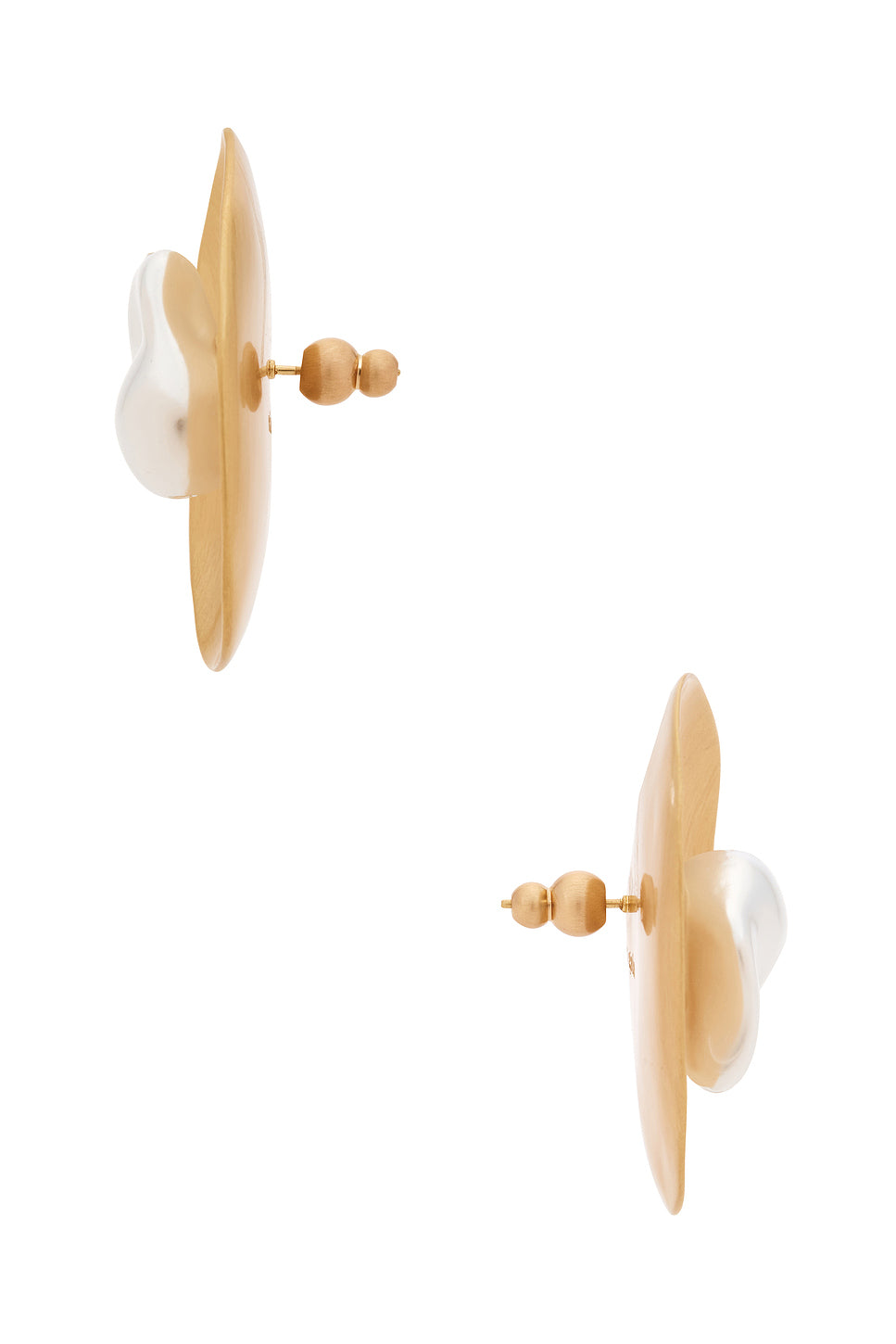 Marzia Earring in Matte Brass