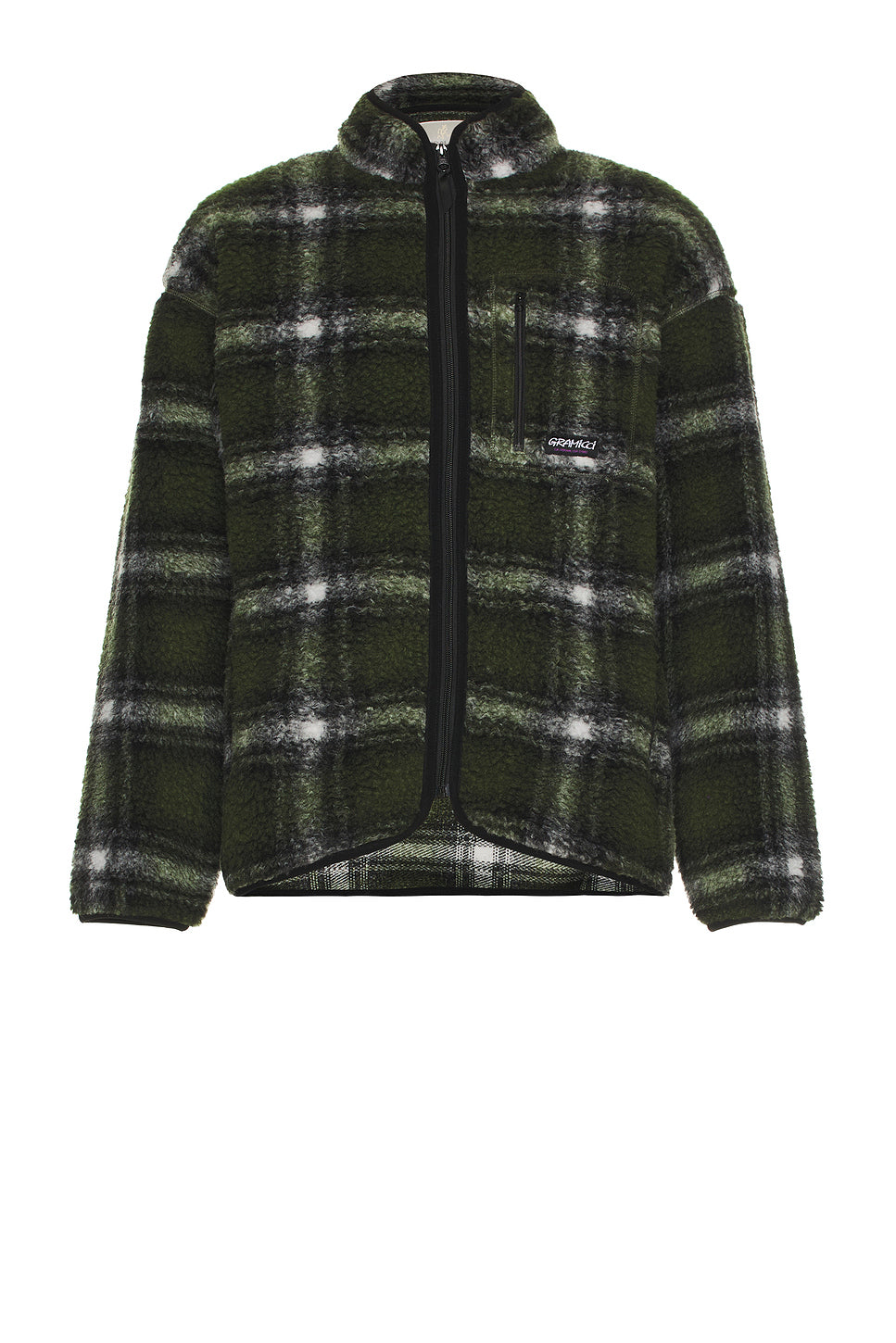 Shadow Plaid Sherpa Jacket