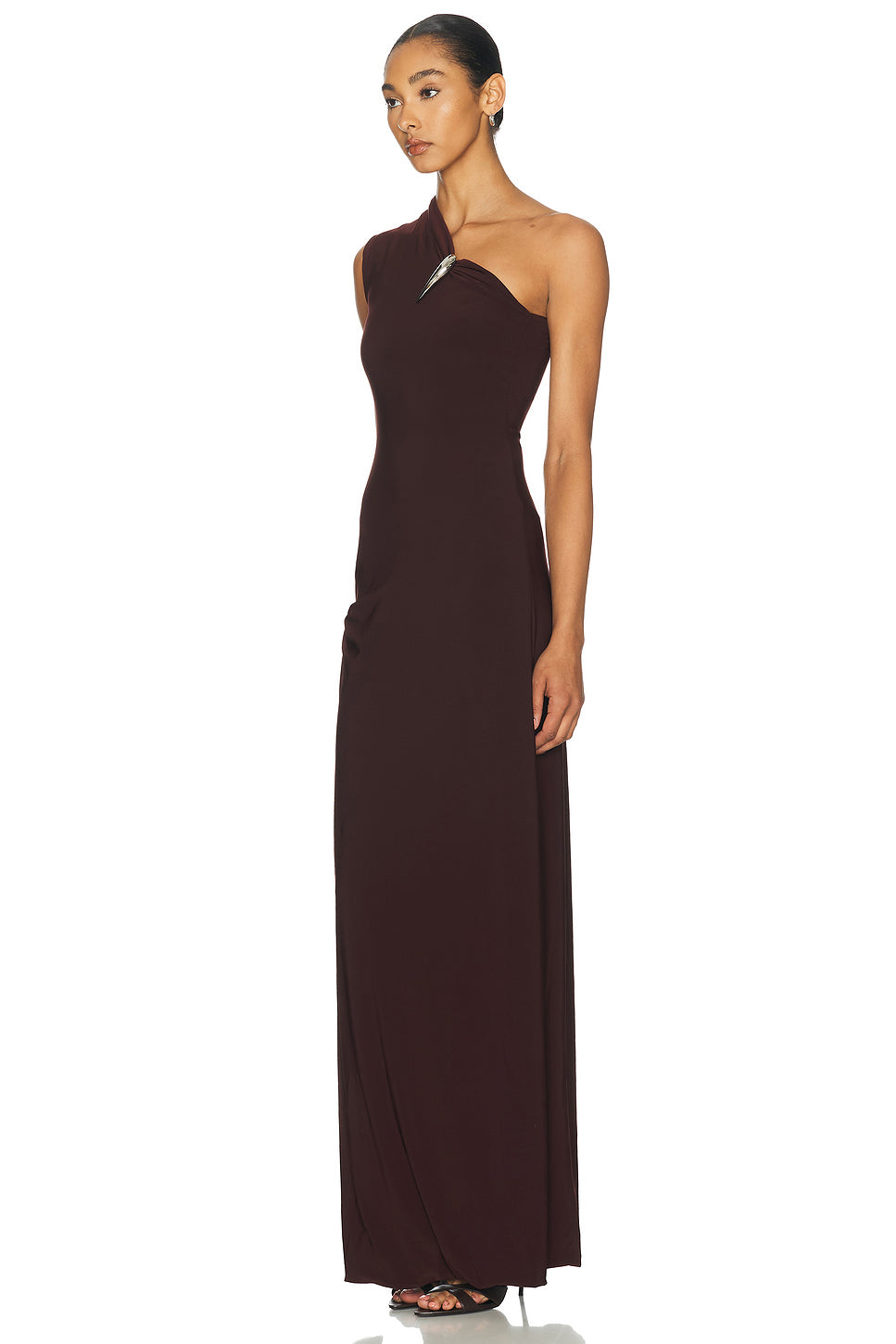 Claw One Shoulder Maxi Dress