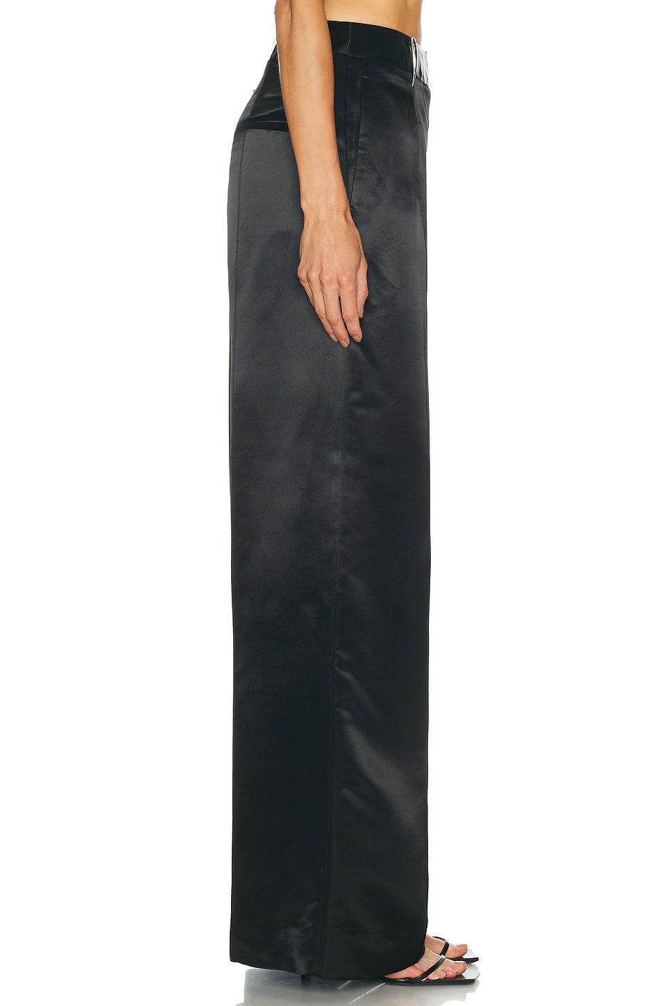 Pleated Claw Wide Leg Trouser