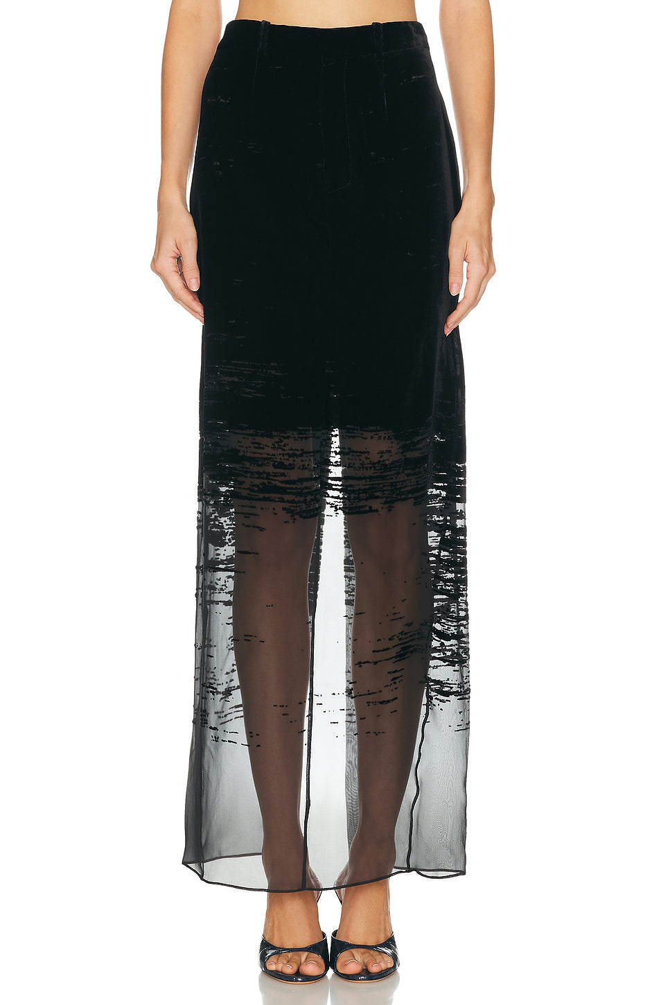 Glitch Tailored Maxi Skirt