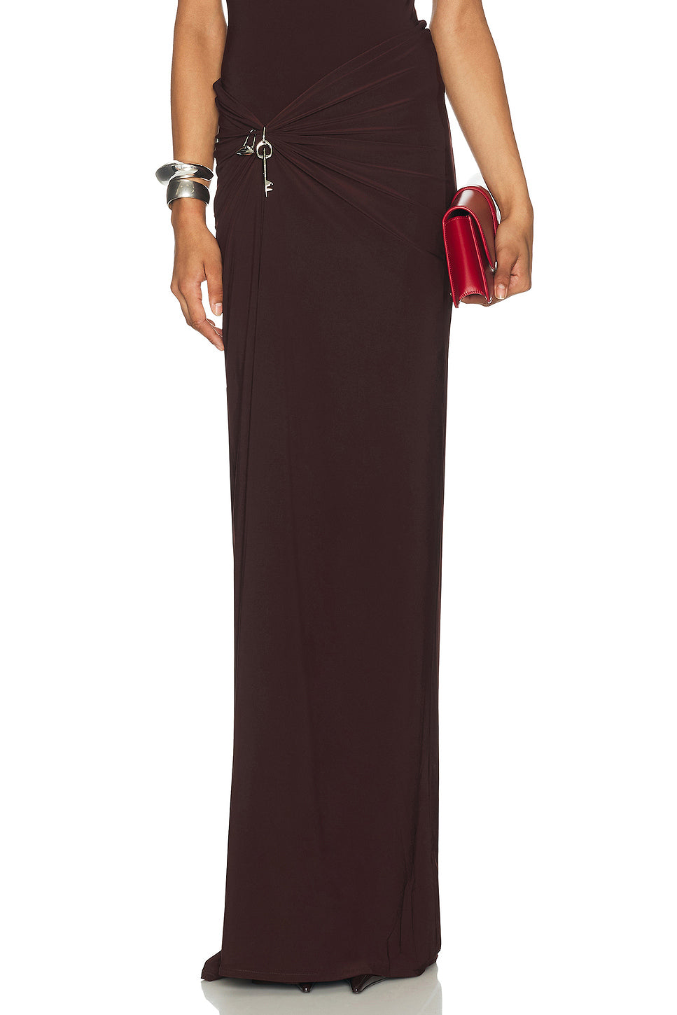 Relic Charms Draped Maxi Skirt