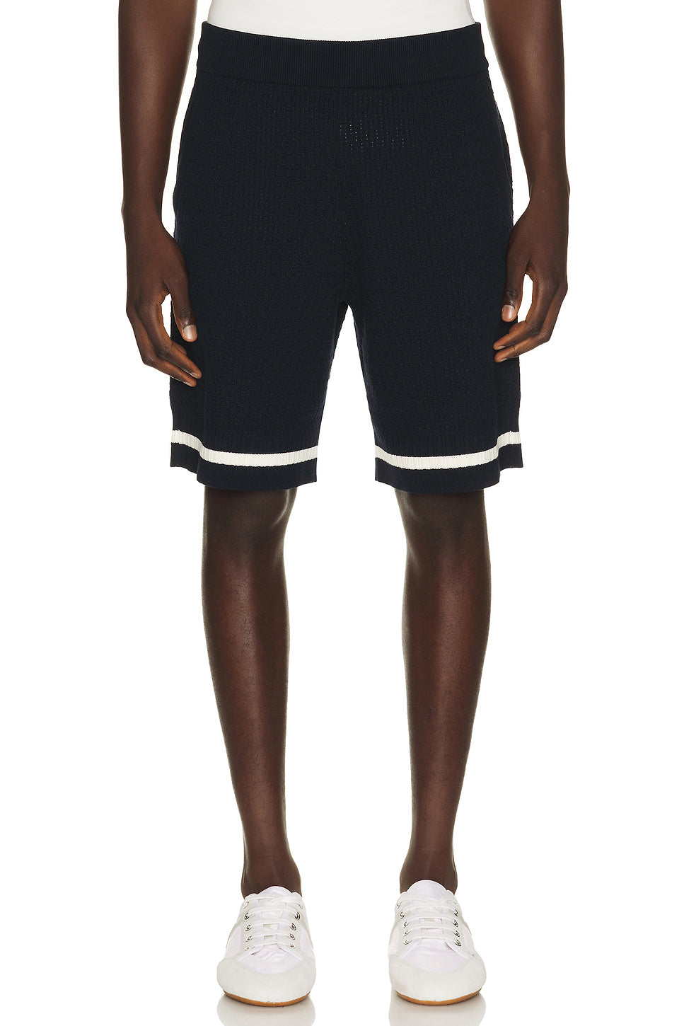 Cotton Openwork Knit Shorts