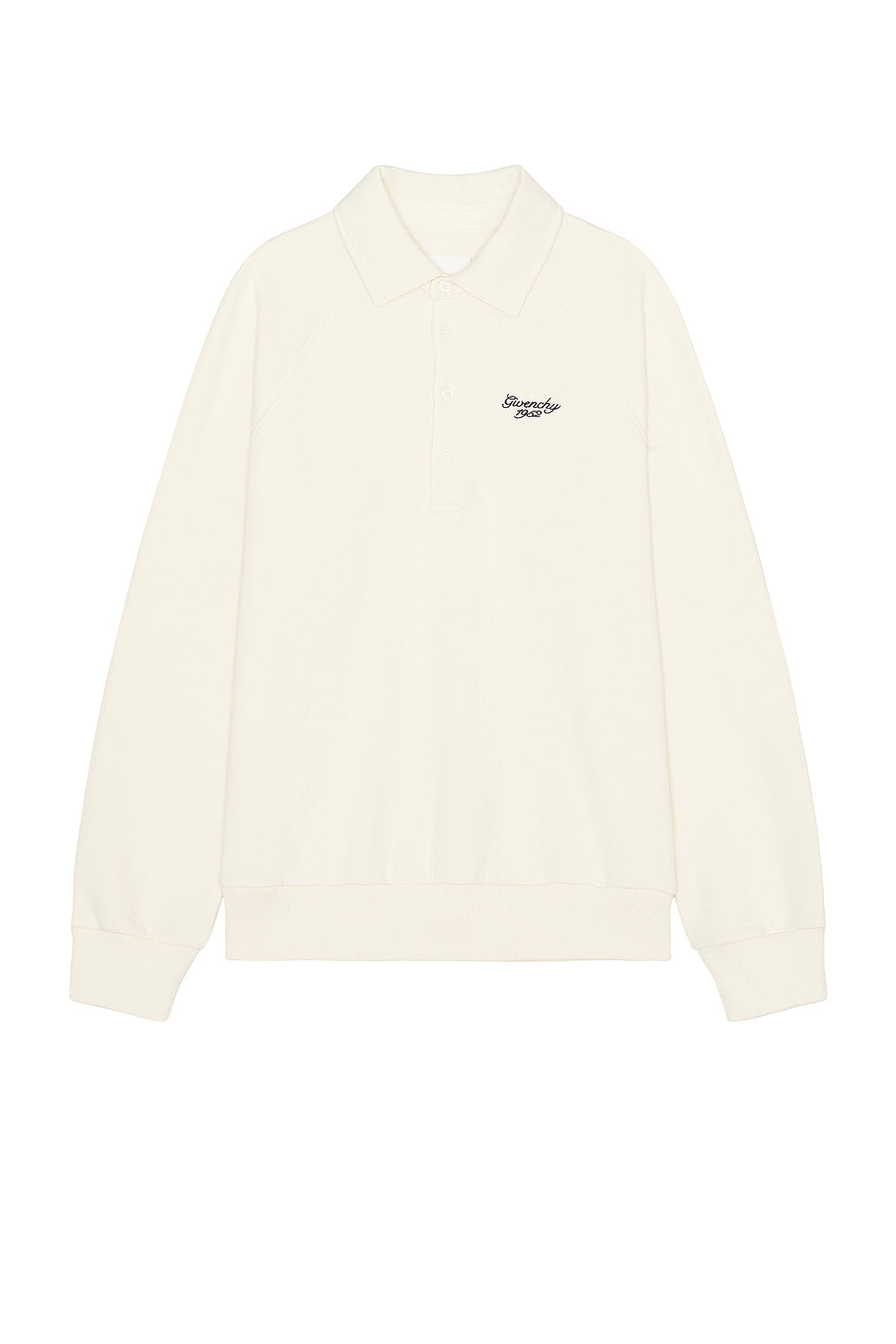 Buttoned Raglan Sweatshirt