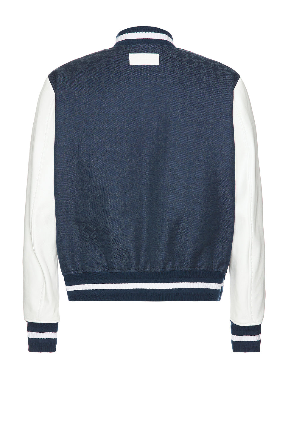 Mixed Material Varsity Jacket