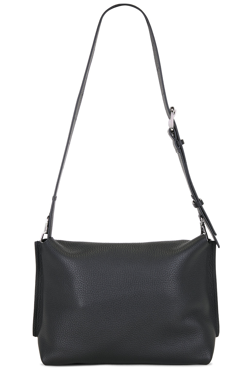 Grained Soft Leather Casual Crossbody Bag
