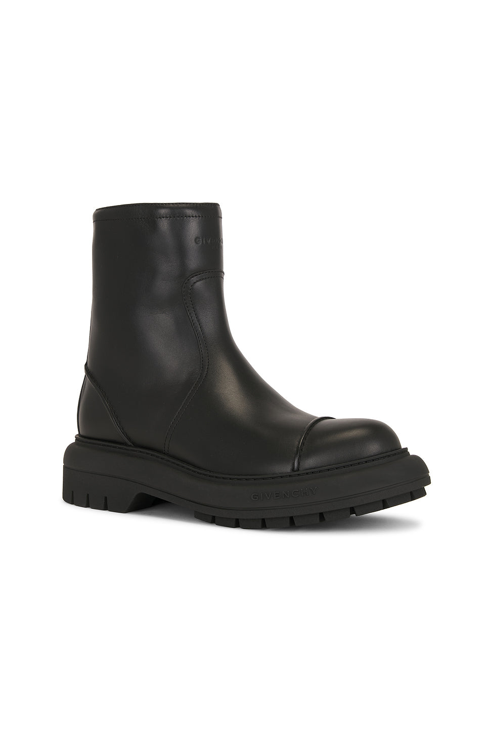 Leather Biker Ankle Boots