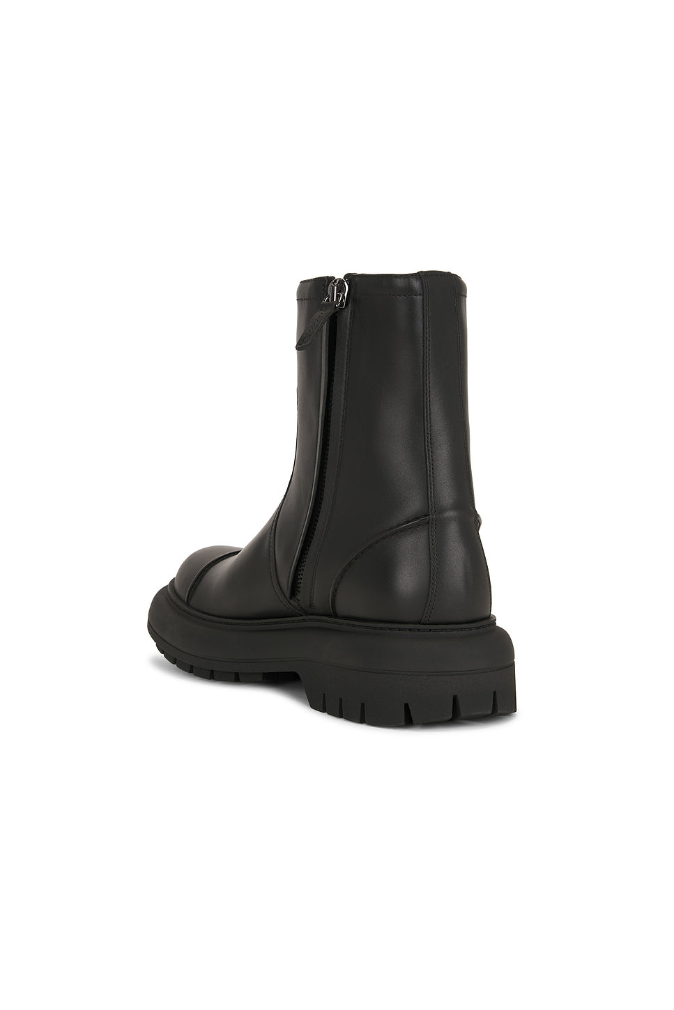 Leather Biker Ankle Boots
