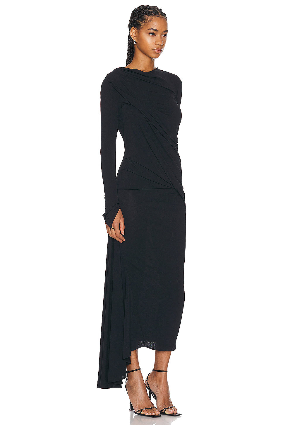 Asymmetrical Long Sleeve Dress