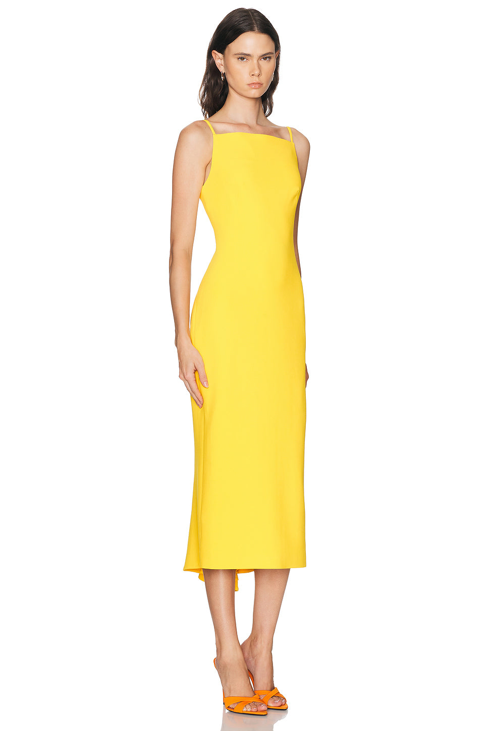 Sliced Midi Kickback Dress