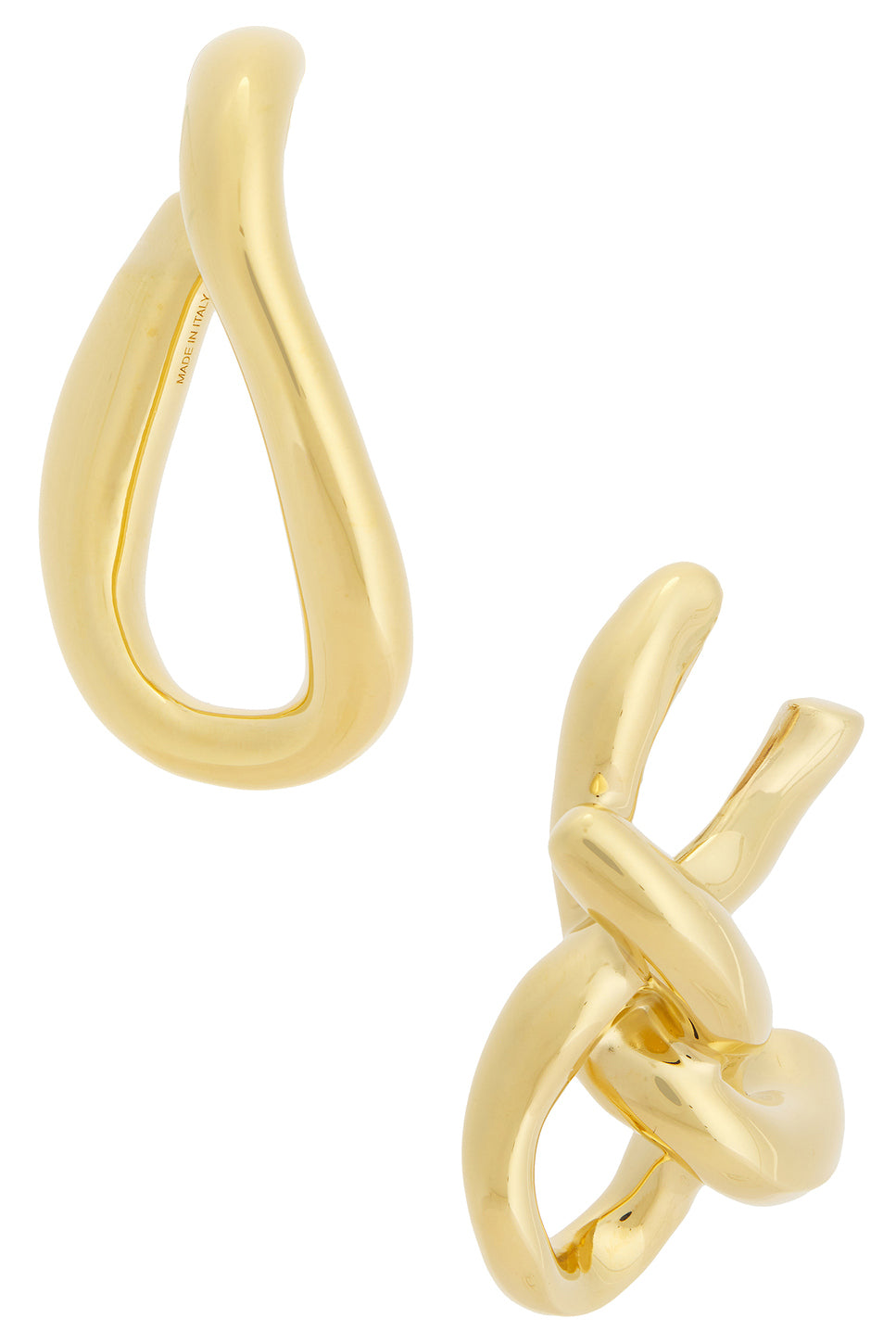 Chain Link Golden Asymmetrical Earrings