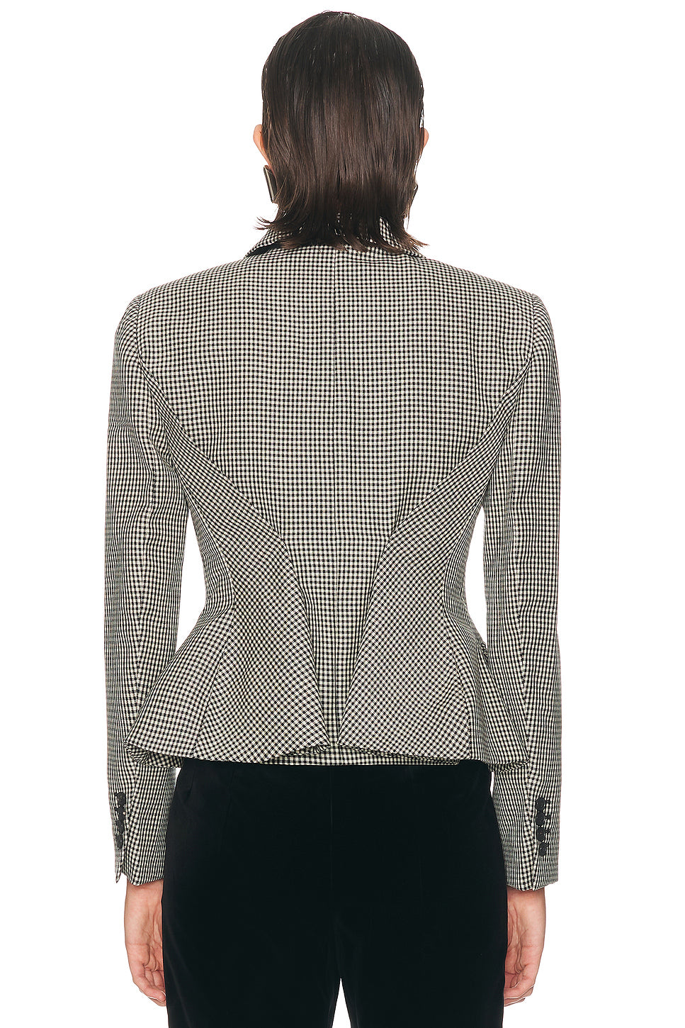 Short Pinched Peplum Jacket