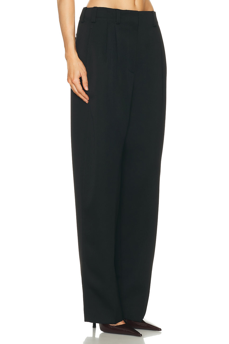 Double Pleated Low Waist Pant