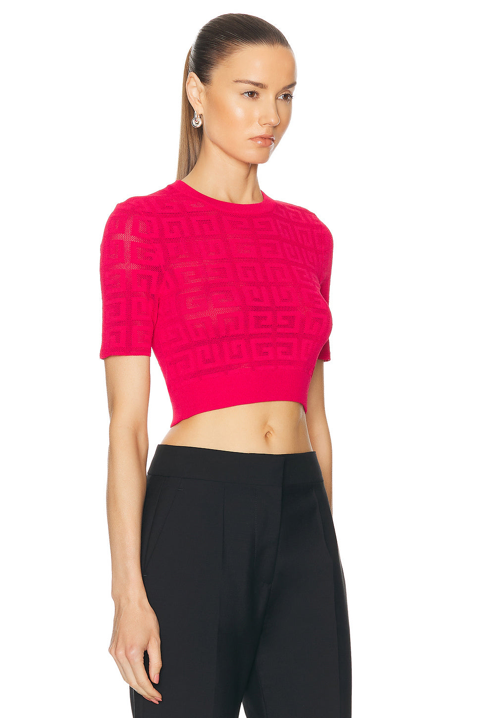 Cropped Short Sleeve Top