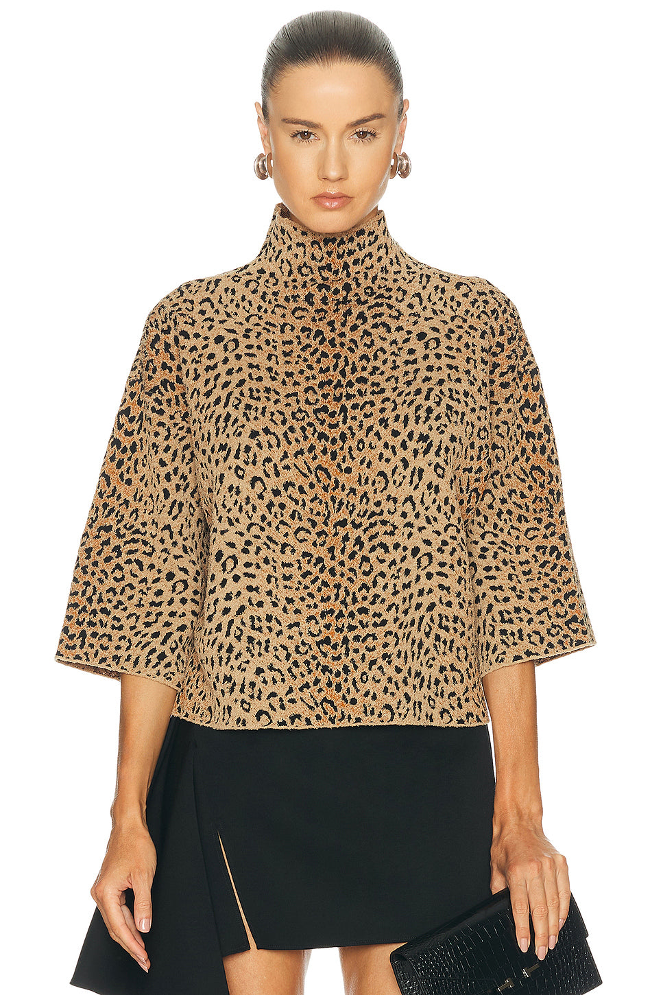 High Neck Short Sleeve Top