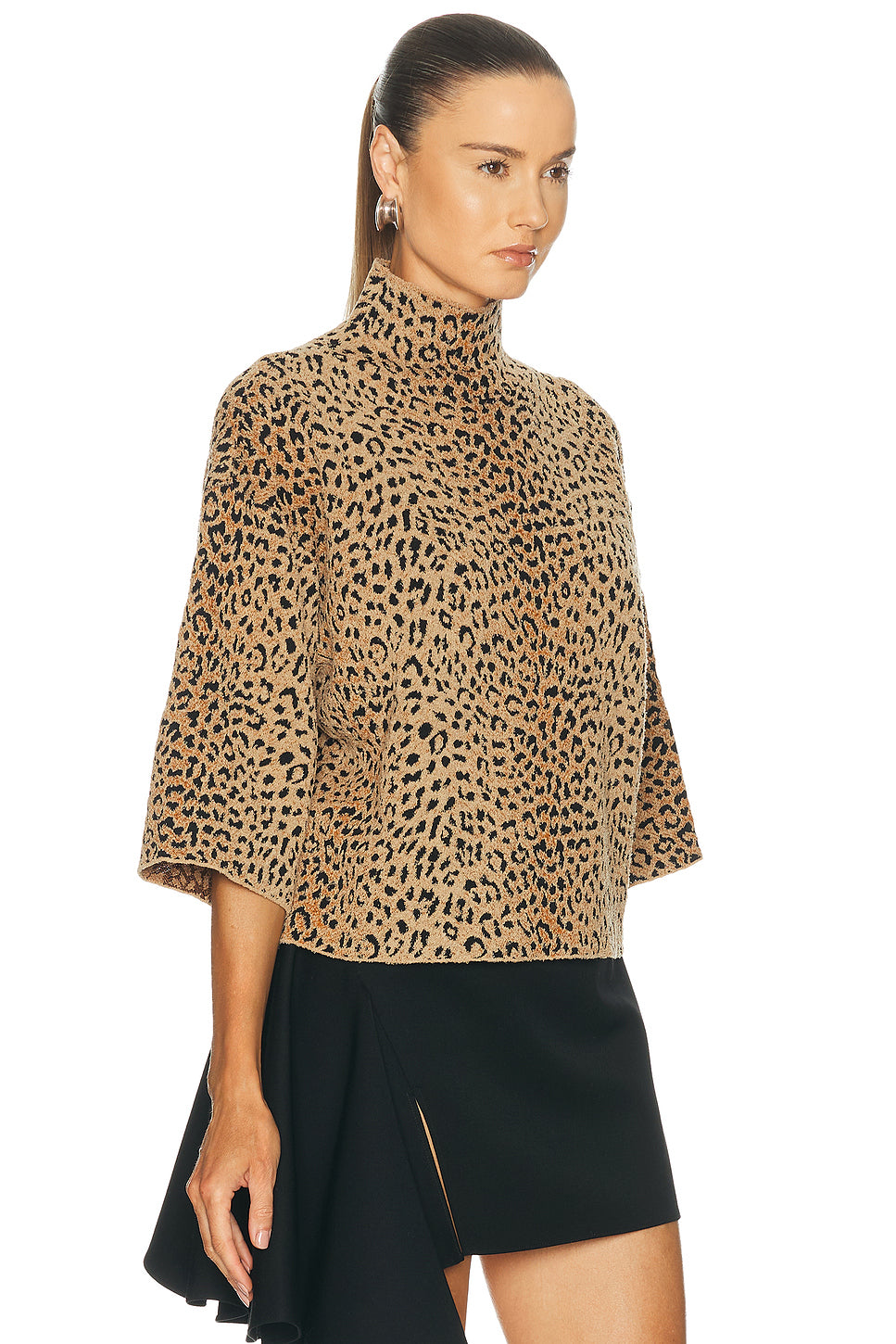 High Neck Short Sleeve Top