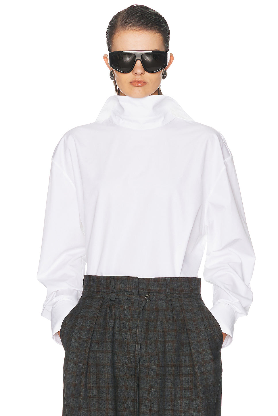 Back To Front Shirt With Plastron