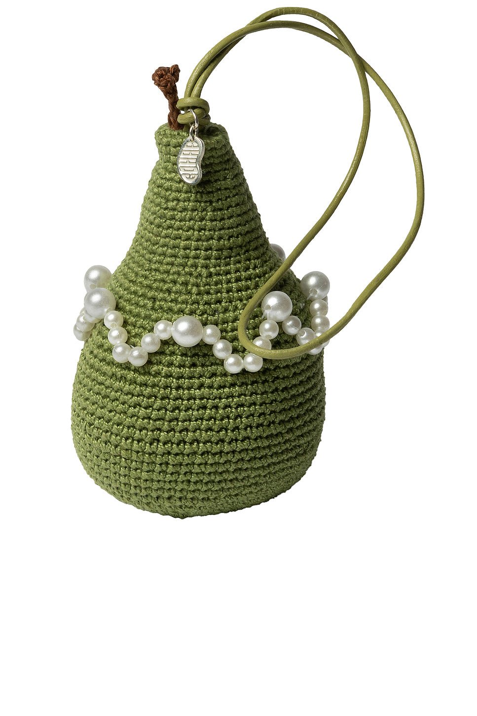 Pear Crochet Bag Charm
