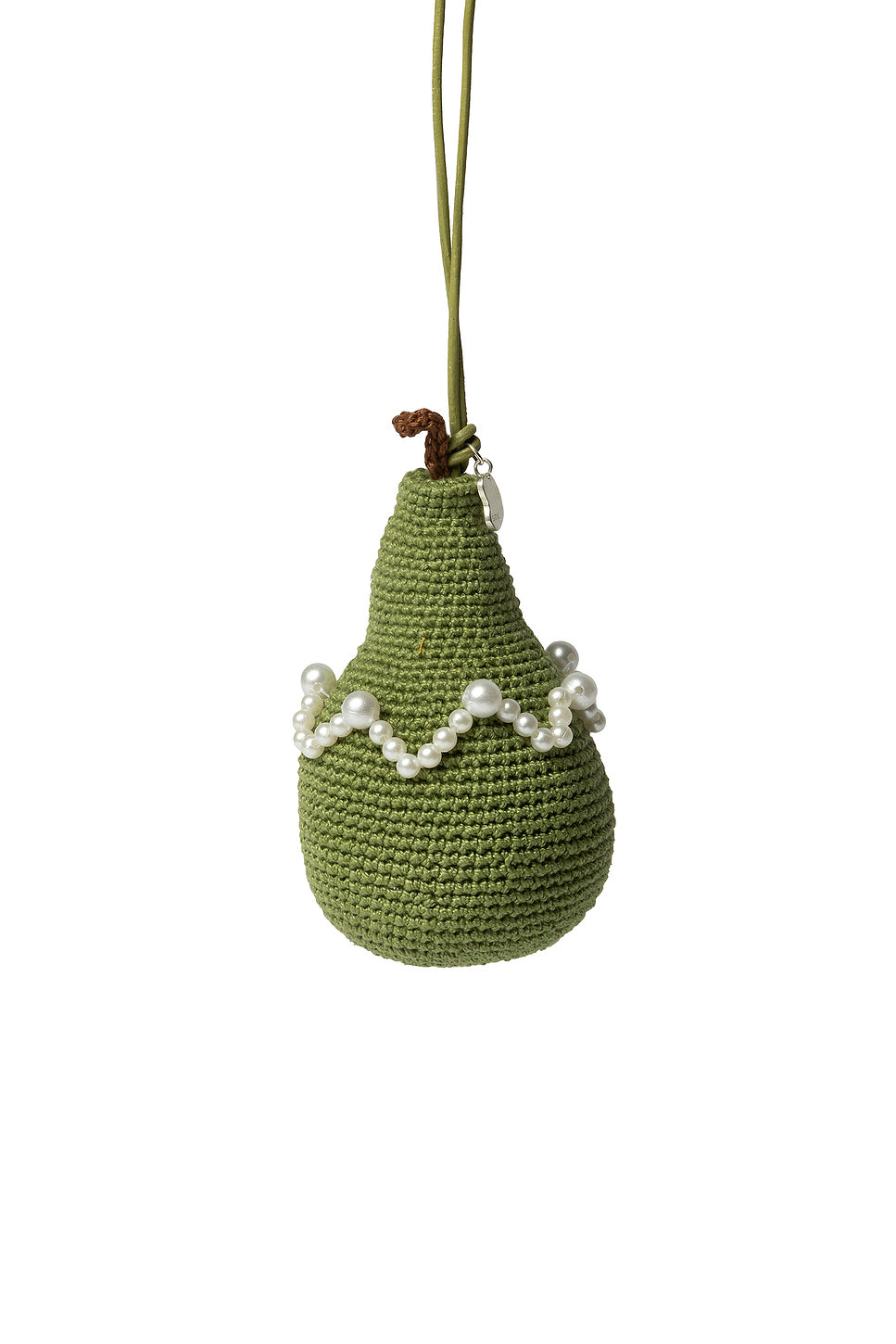 Pear Crochet Bag Charm