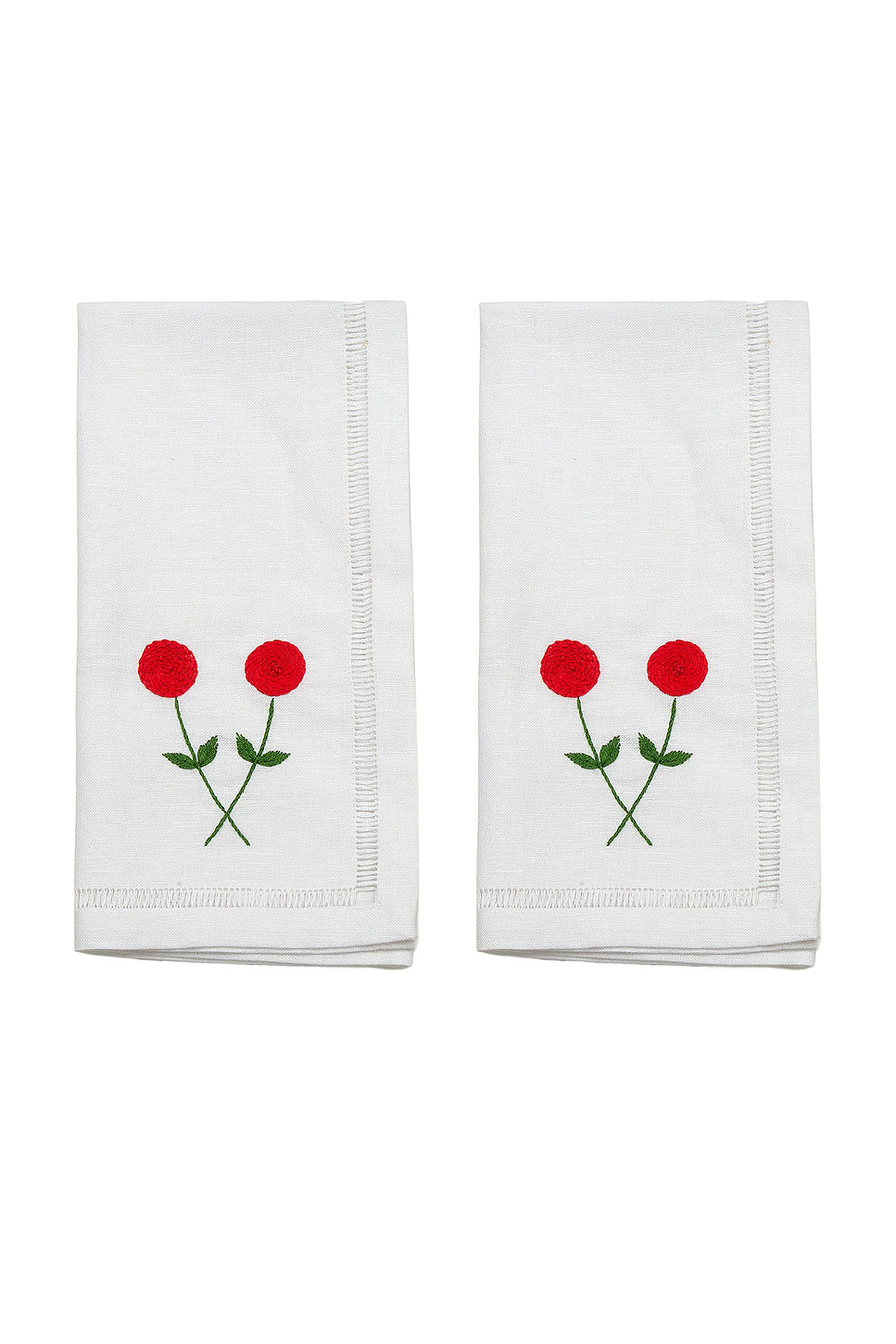 A Jour Stitch & Double Rose Dinner Napkins