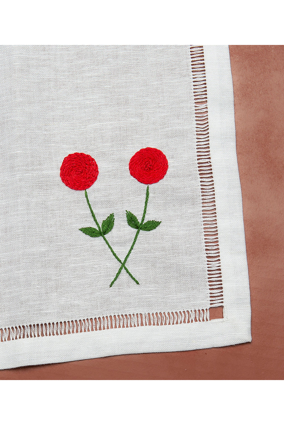 A Jour Stitch & Double Rose Dinner Napkins