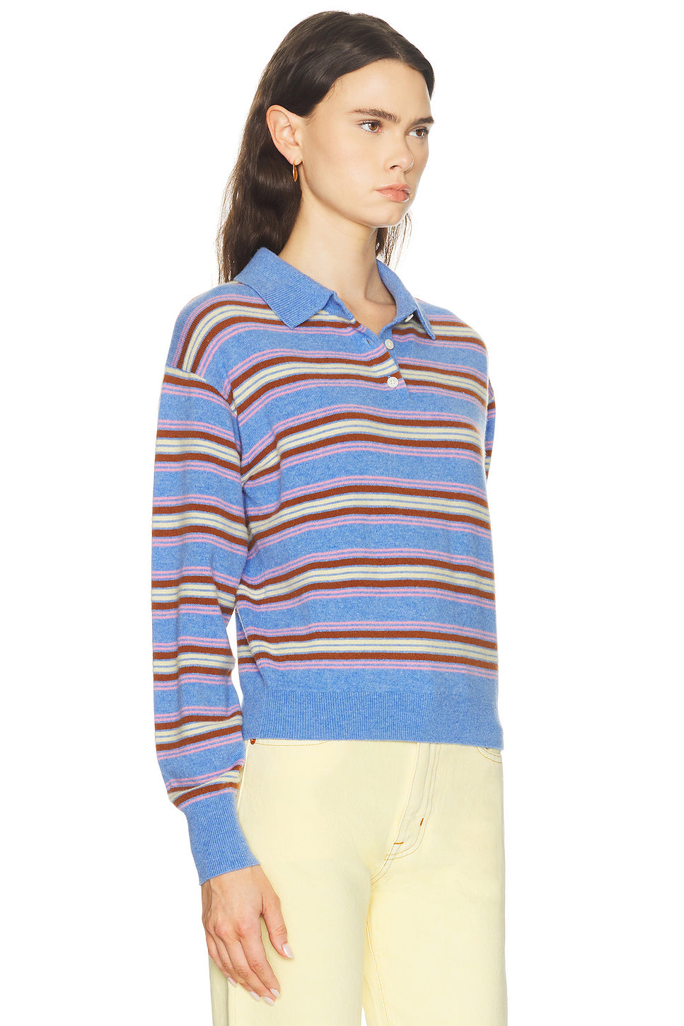 Collegiate Stripe Polo Sweater