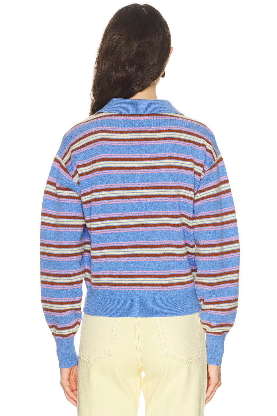Collegiate Stripe Polo Sweater