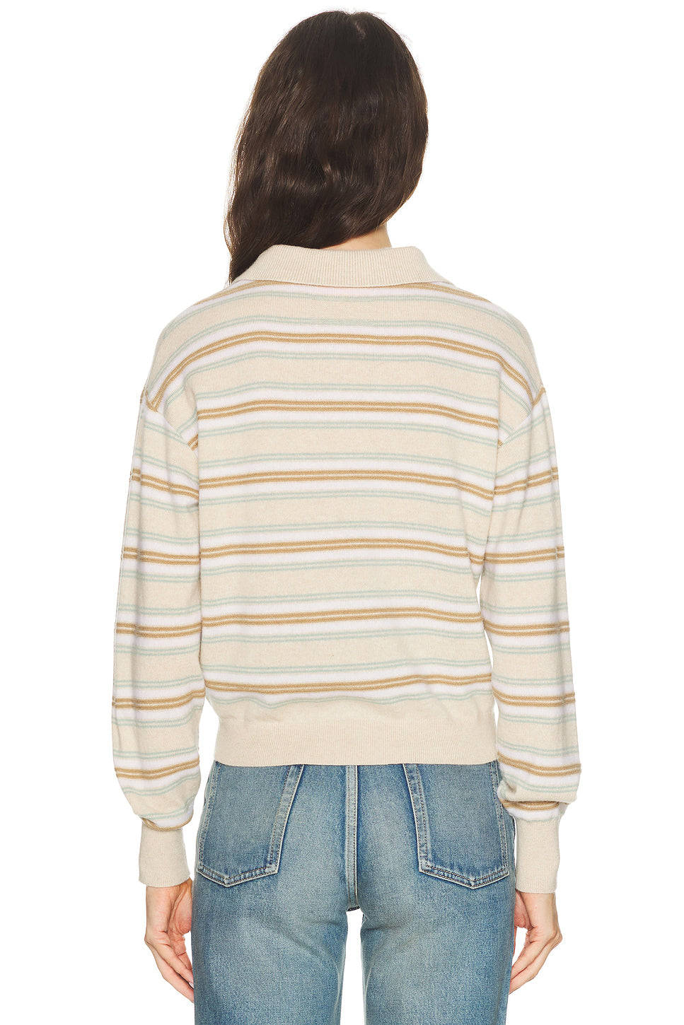 Collegiate Stripe Polo Sweater