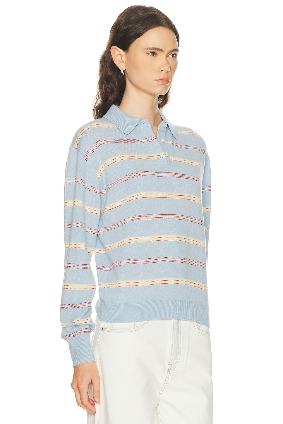 Collegiate Stripe Polo Sweater