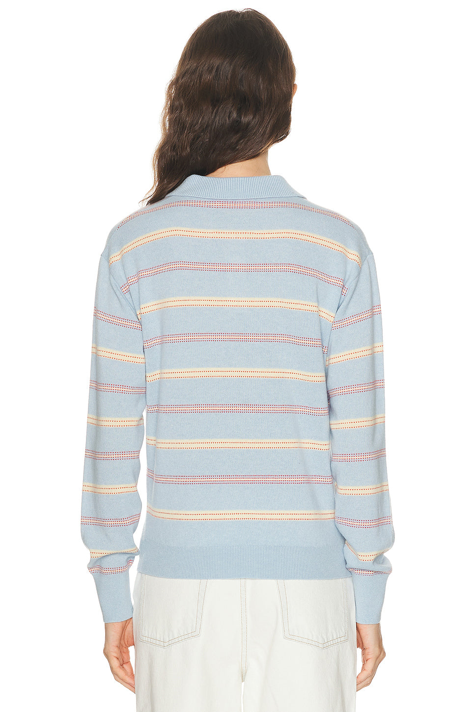 Collegiate Stripe Polo Sweater